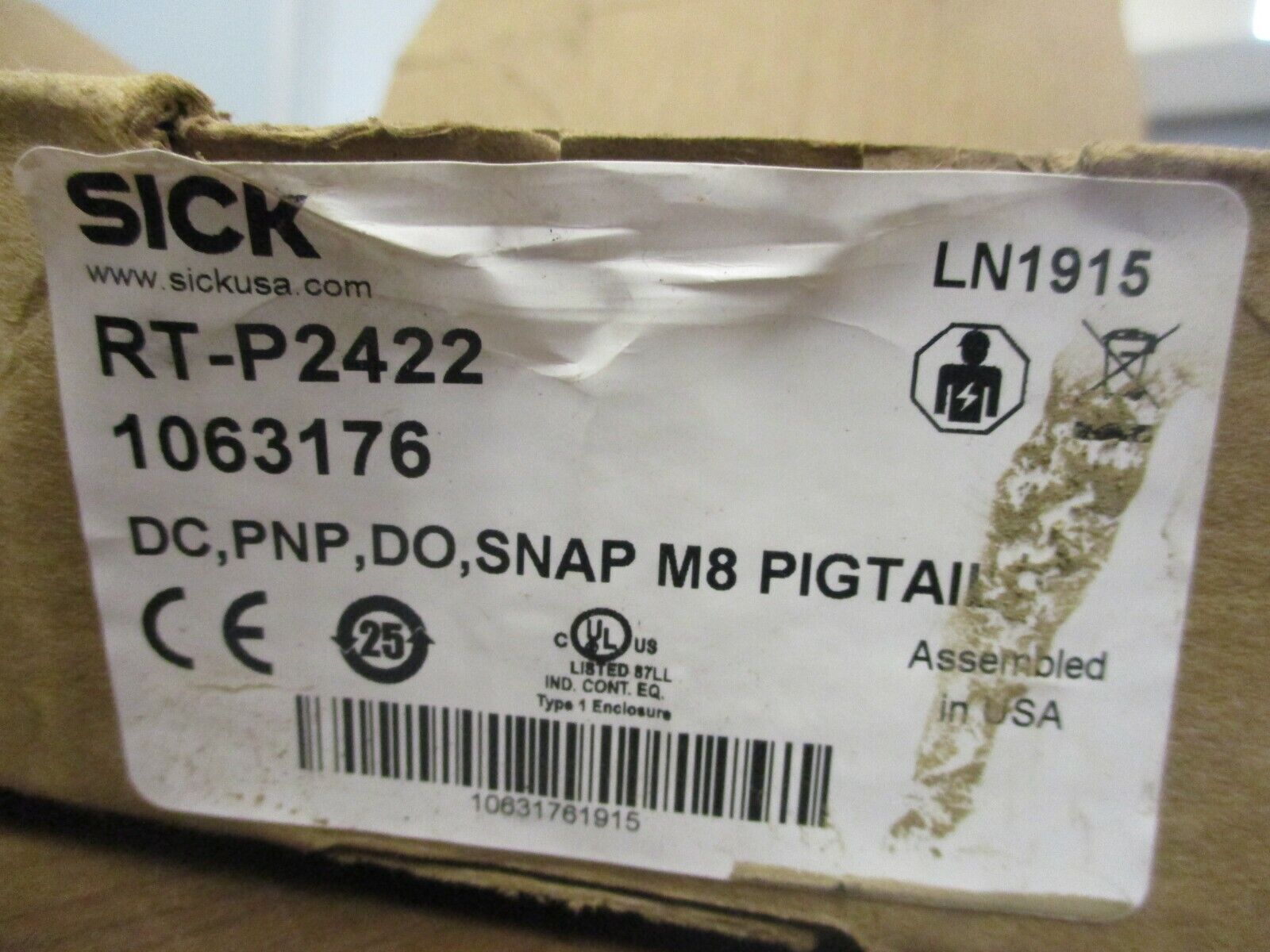 SICK Proximity Sensor RT-P2422 DC PNP DO Snap M8 Pigtail New Surplus