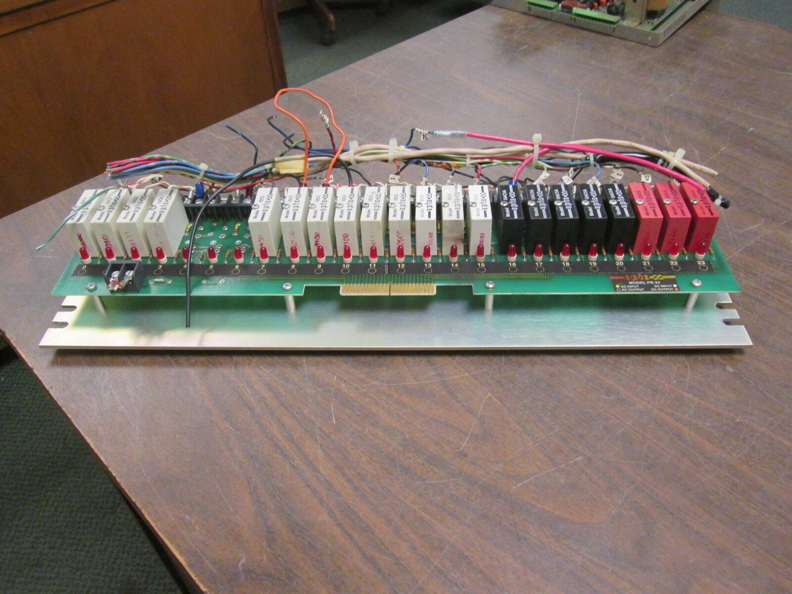 Opto 22 I/O Relay Board PB-24 (13)IDC5 Relay (5)OAC5A Relay (3)ODC5 Relay Used