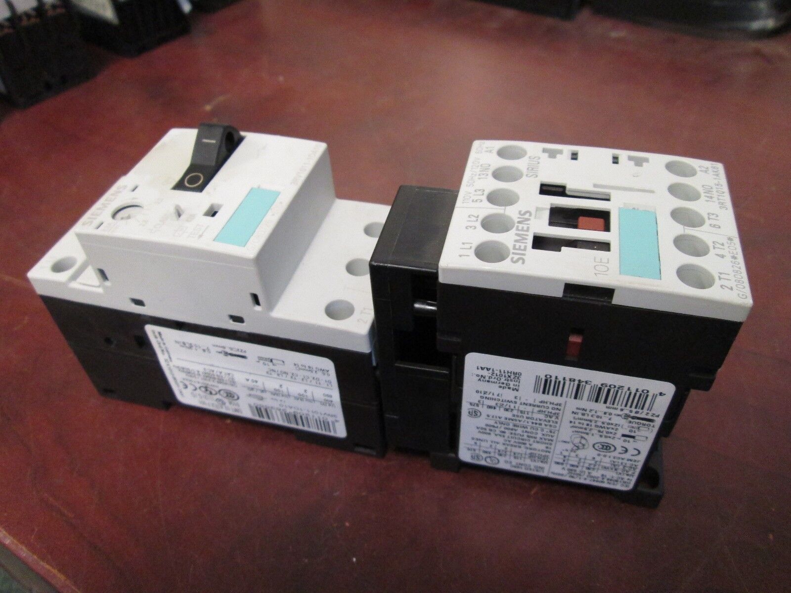 Siemens Motor Starter 3RV1011-1DA10 3RT1015-1AK61 2.2-3.2A Used
