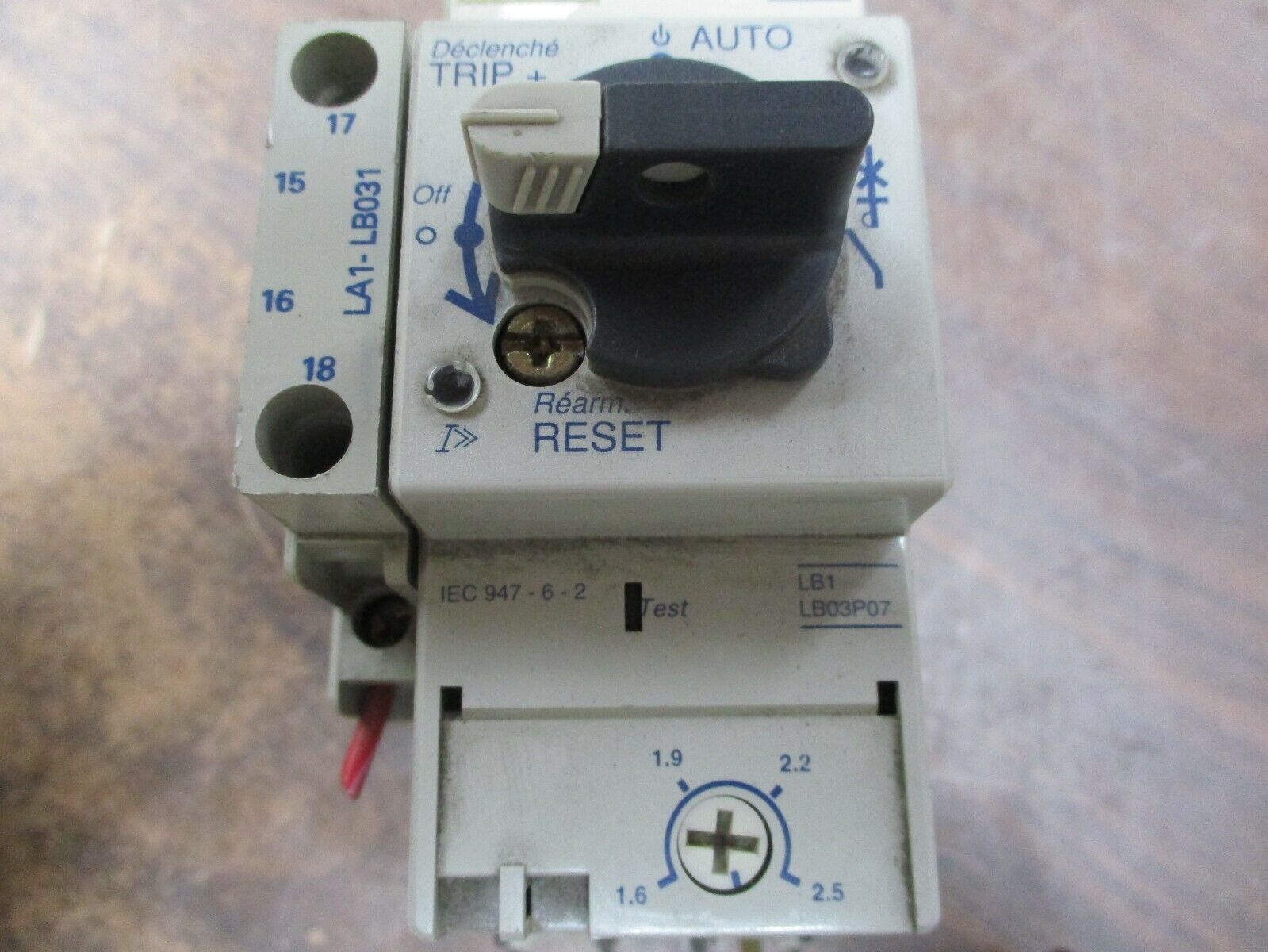Telemecanique Integral 18 Starter LD1 LB030 115-120V Coil 18A 600V Used