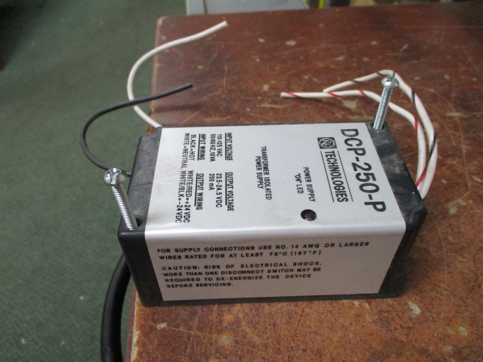 RE Technologies Power Supply DCP-250-P Input:110-125VAC, 50/60Hz, 10VA Used
