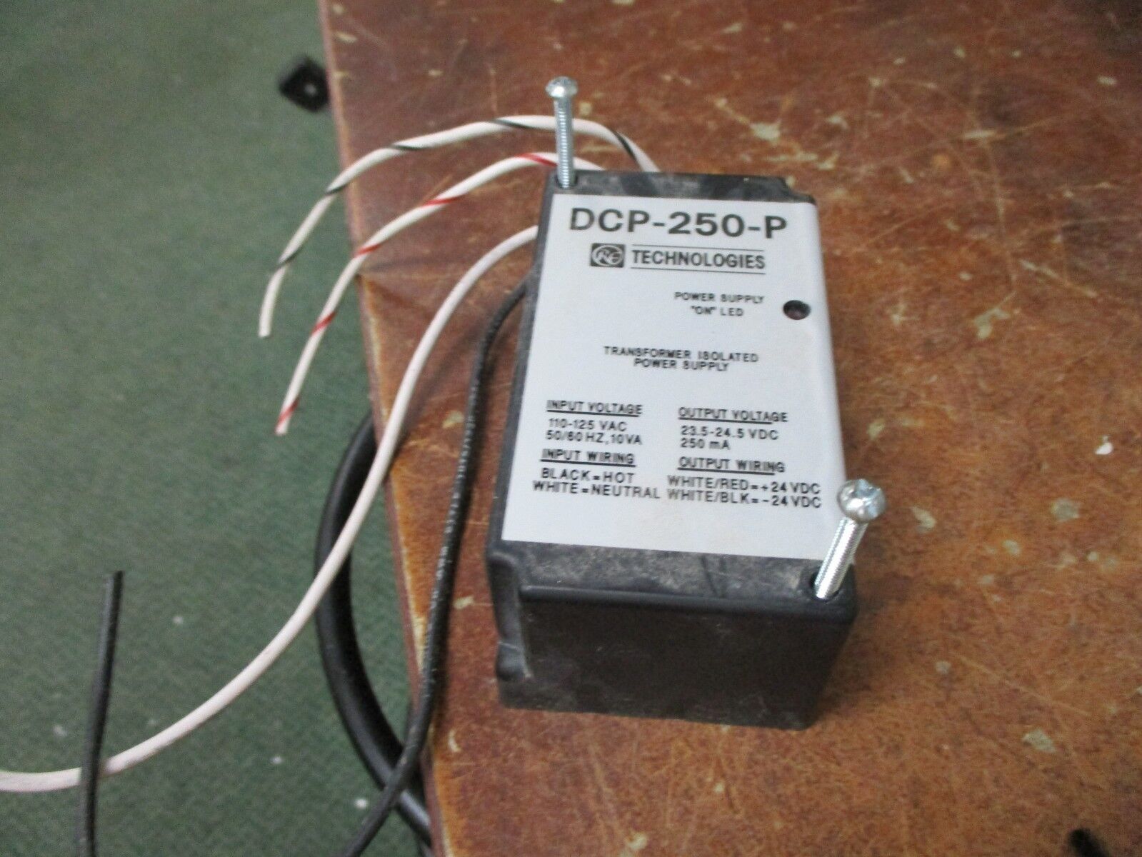 RE Technologies Power Supply DCP-250-P Input:110-125VAC, 50/60Hz, 10VA Used