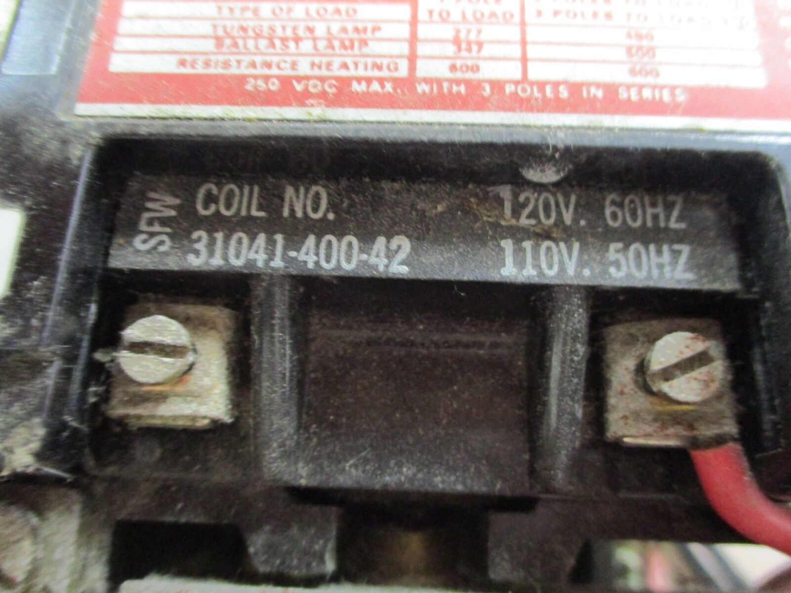 Square D Lighting Contactor 8903 SMG12 120V Coil 30A 600V Used