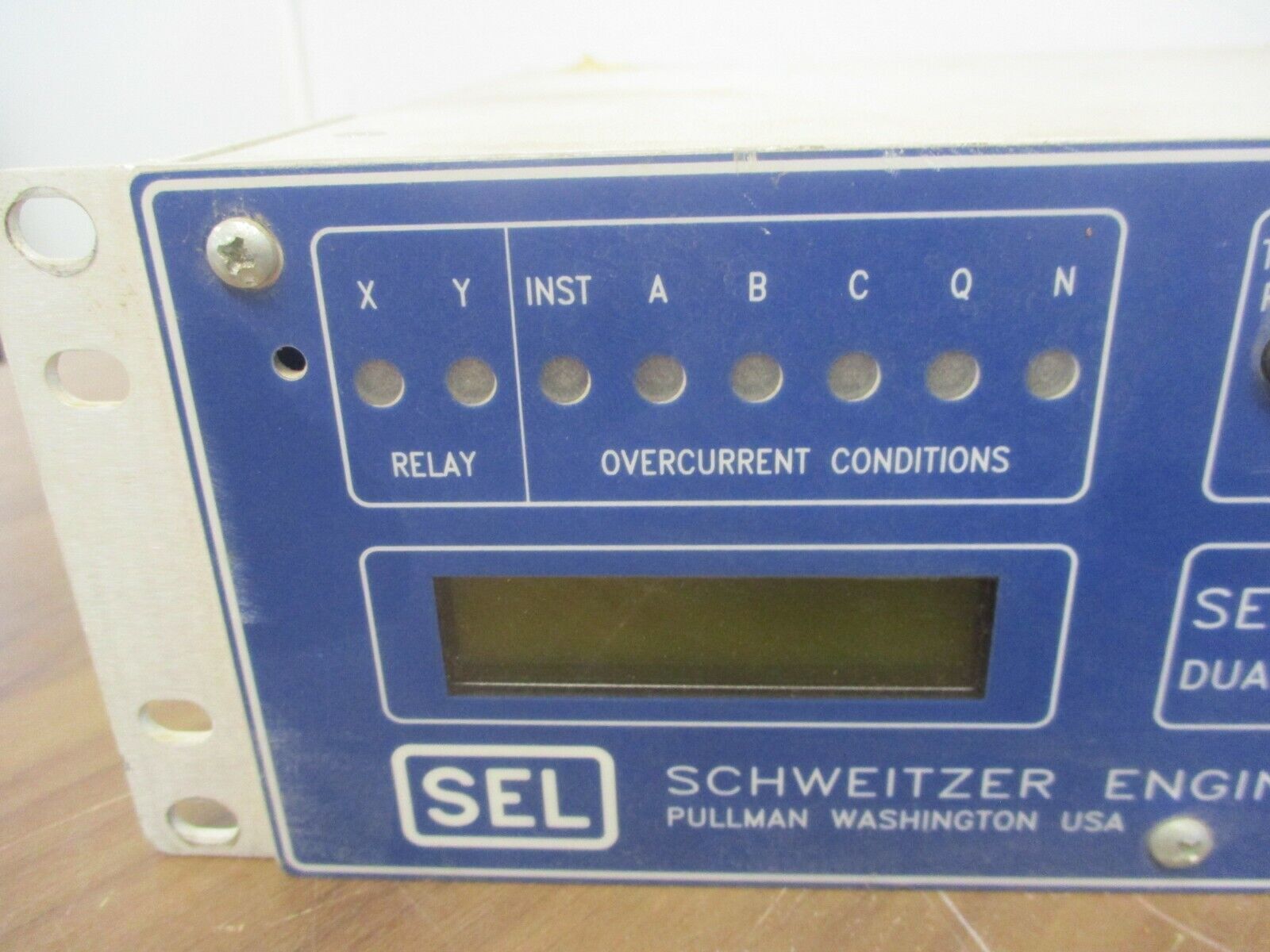 SEL Model SEL-501 Dual Universal Overcurrent Relay 501000-4X561XXB Used