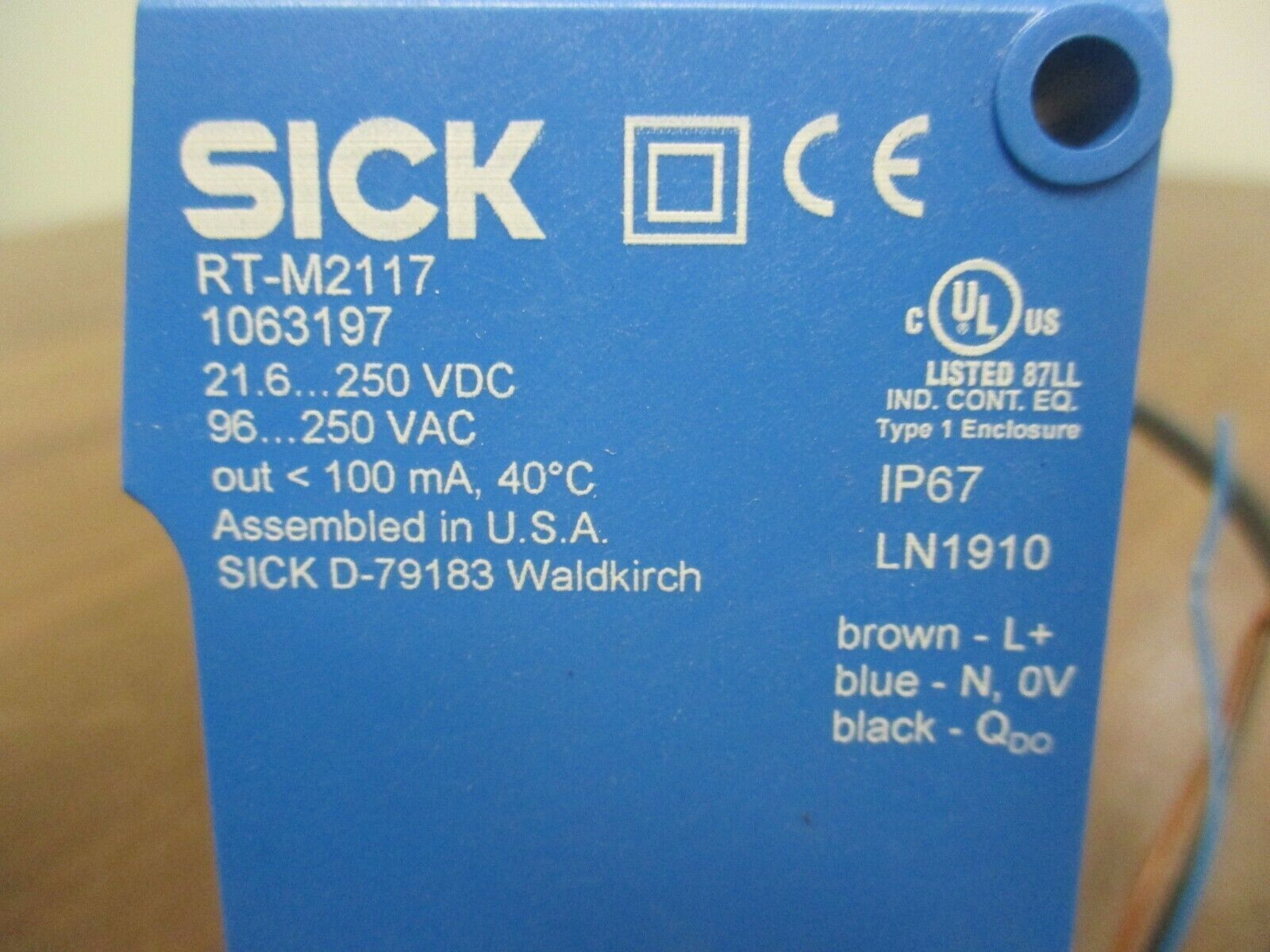 SICK Proximity Sensor RT-M2117 AC/DC FET DO Cable New Surplus