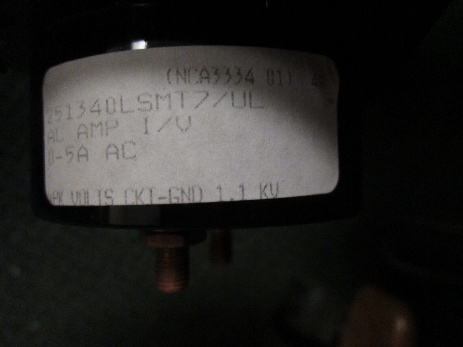 Current Transformer Amp Meter 0-10A Used