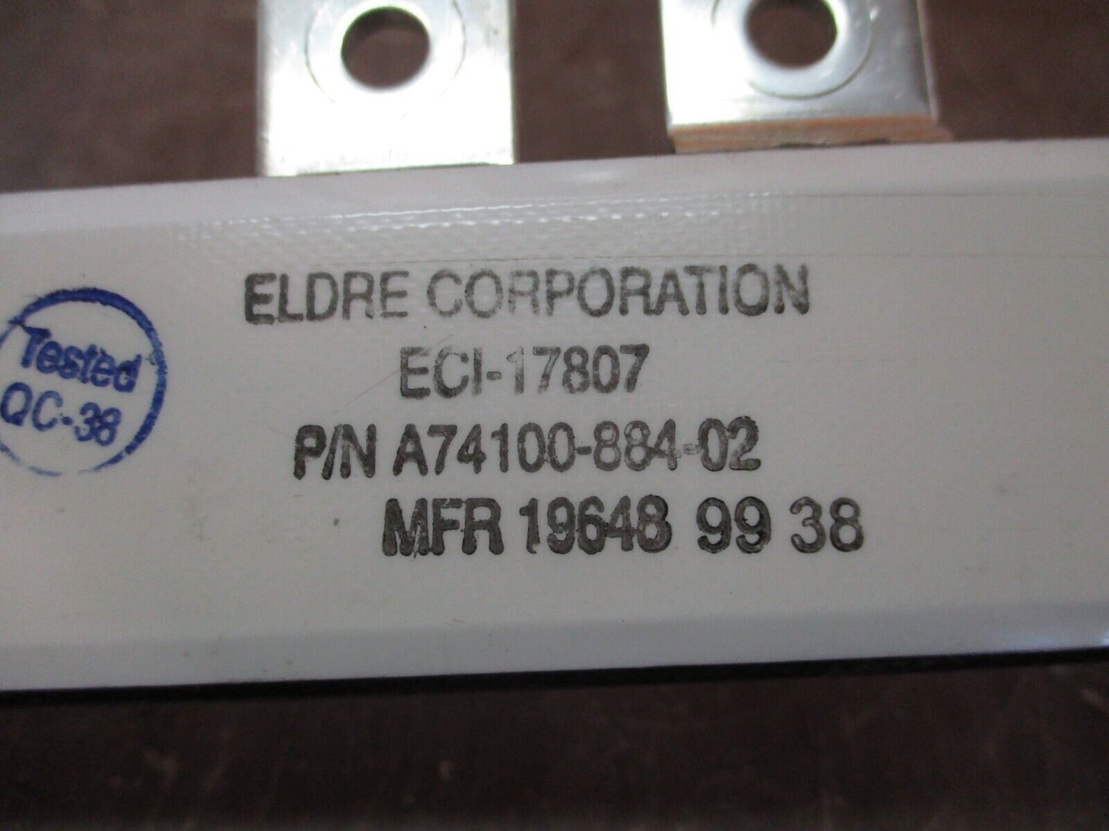 Eldre ECI-17807 Bus Bar A74100-884-02 Used