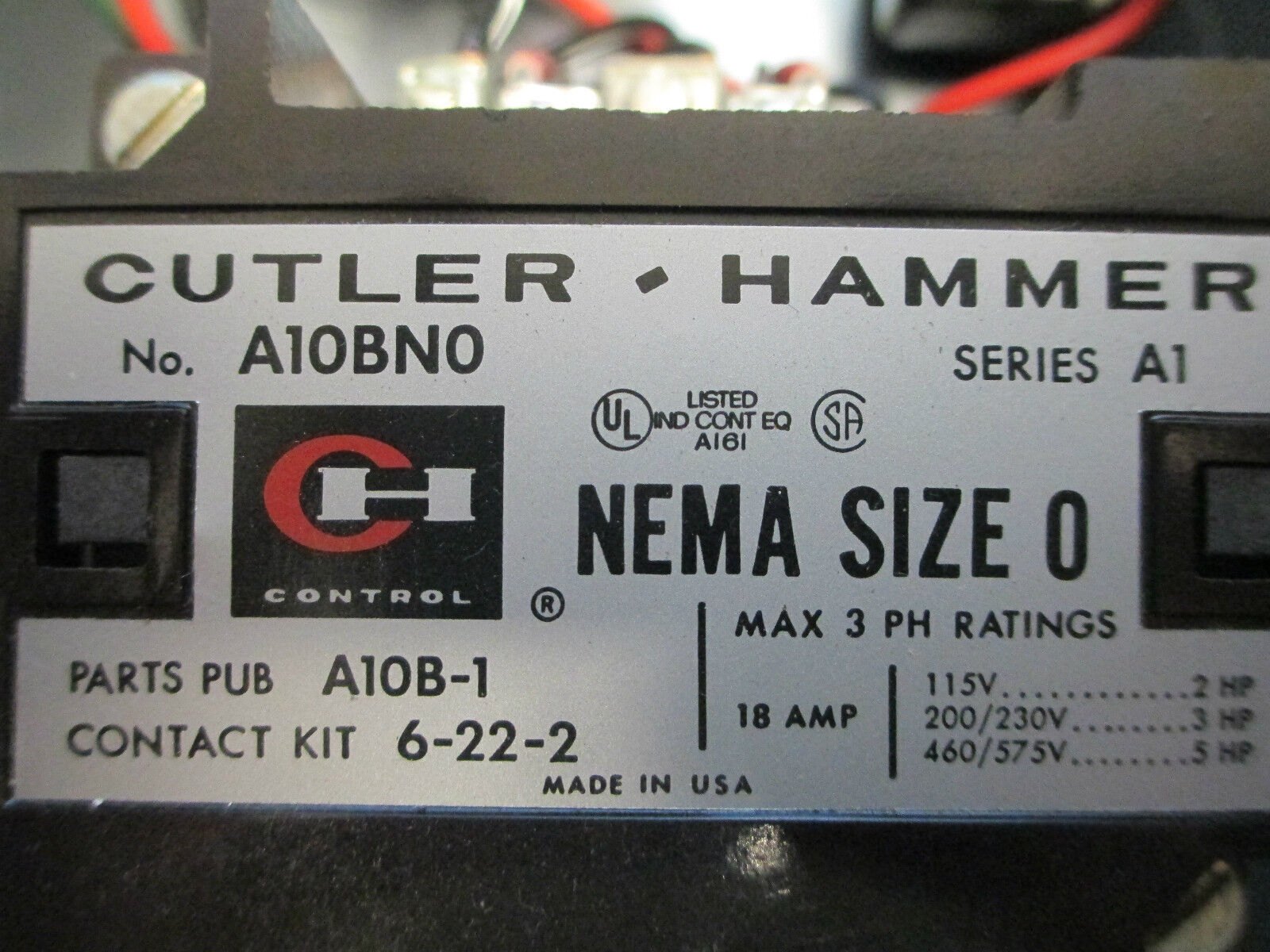 Cutler-Hammer Combination Size 0 120V Coil 30A Fusible New Surplus