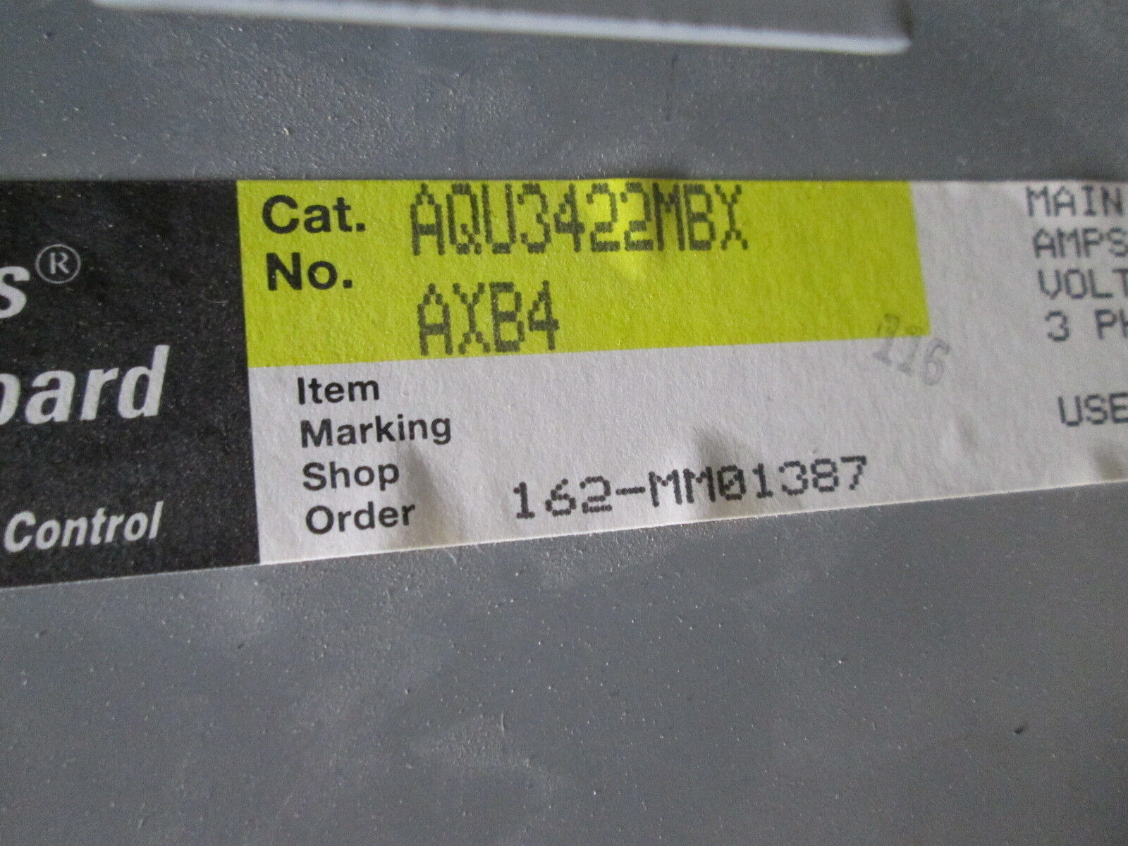 GE Main Lug Circuit Breaker Panel w/ Surge Suppressor AQU3422MBX 225A Max Used