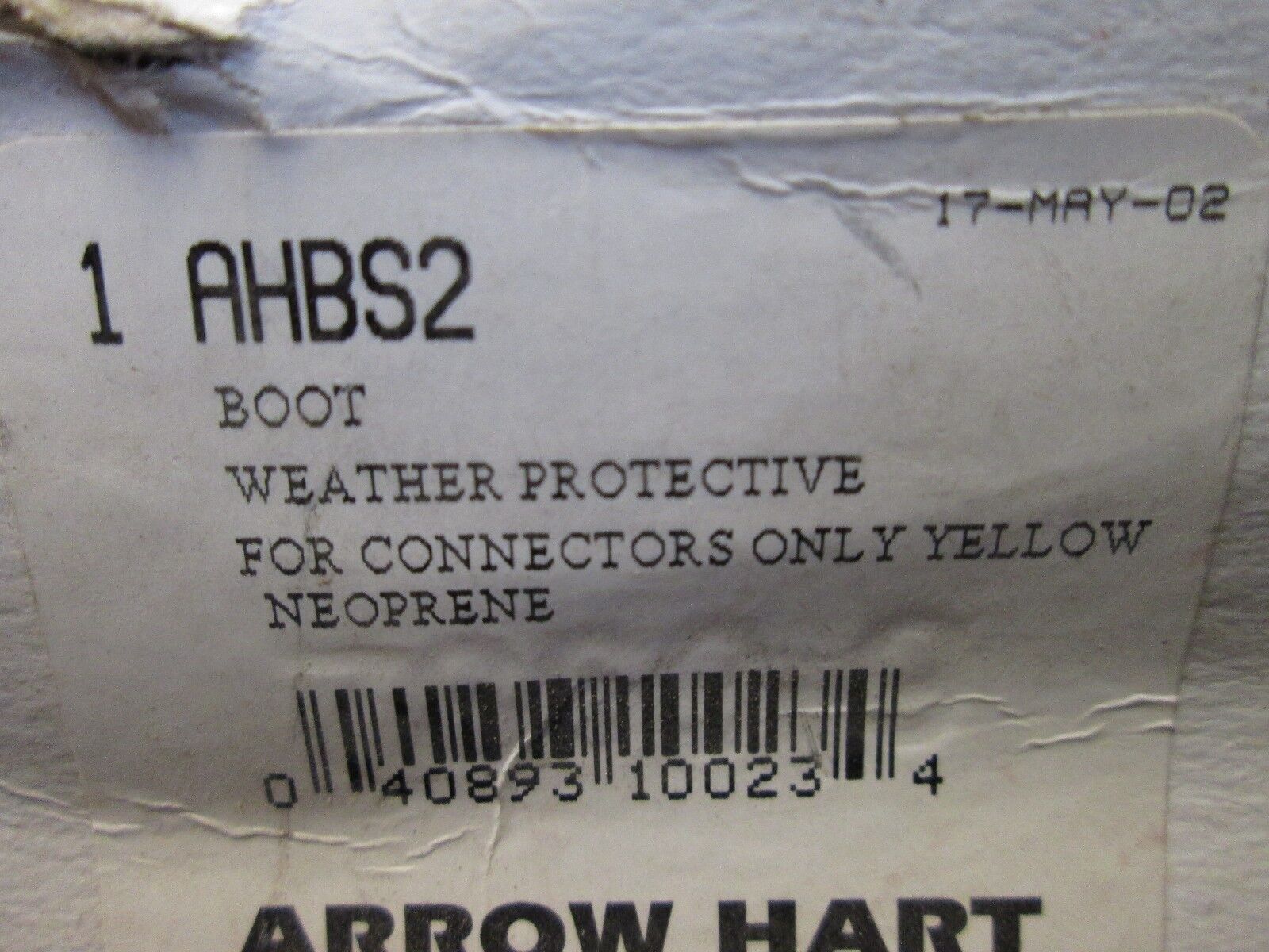 Arrow Hart Weather Protective Plug Boot AHBS2 *Yellow Neoprene* New Surplus