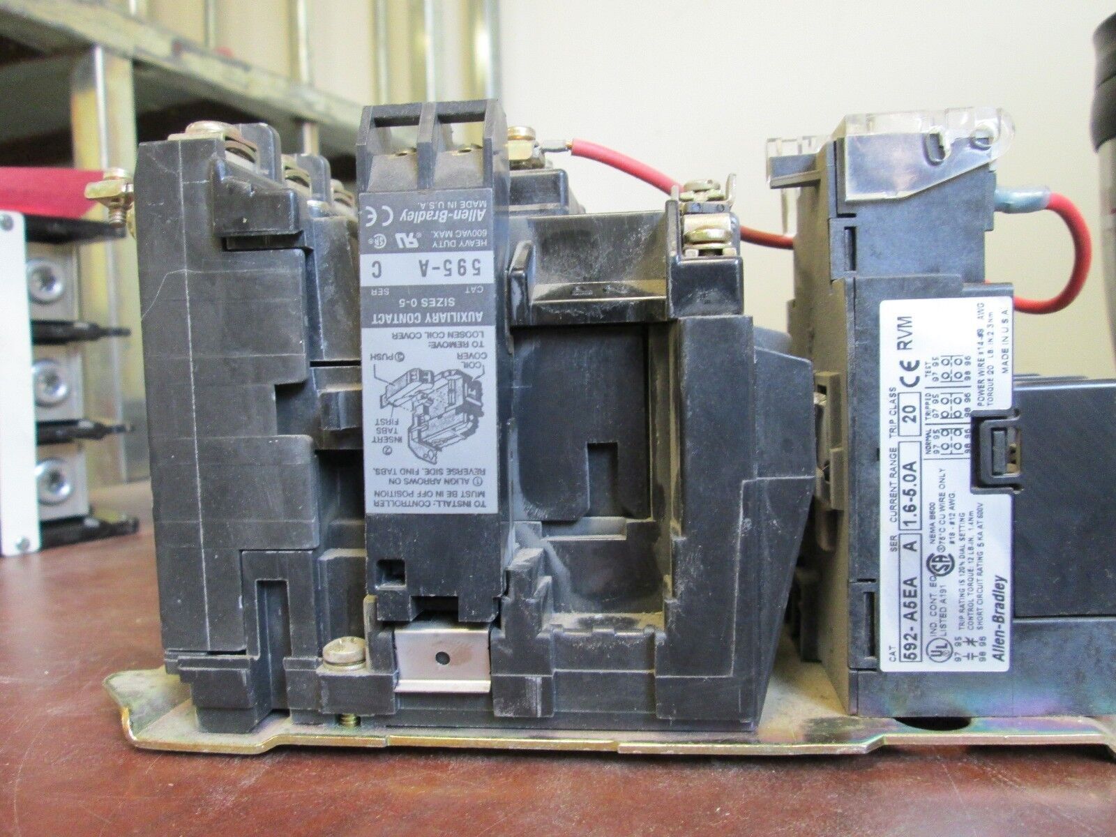 Allen-Bradley Starter 509-AOD-A5E Size 0 Solid State Overload 1.6-5A 120V Coil