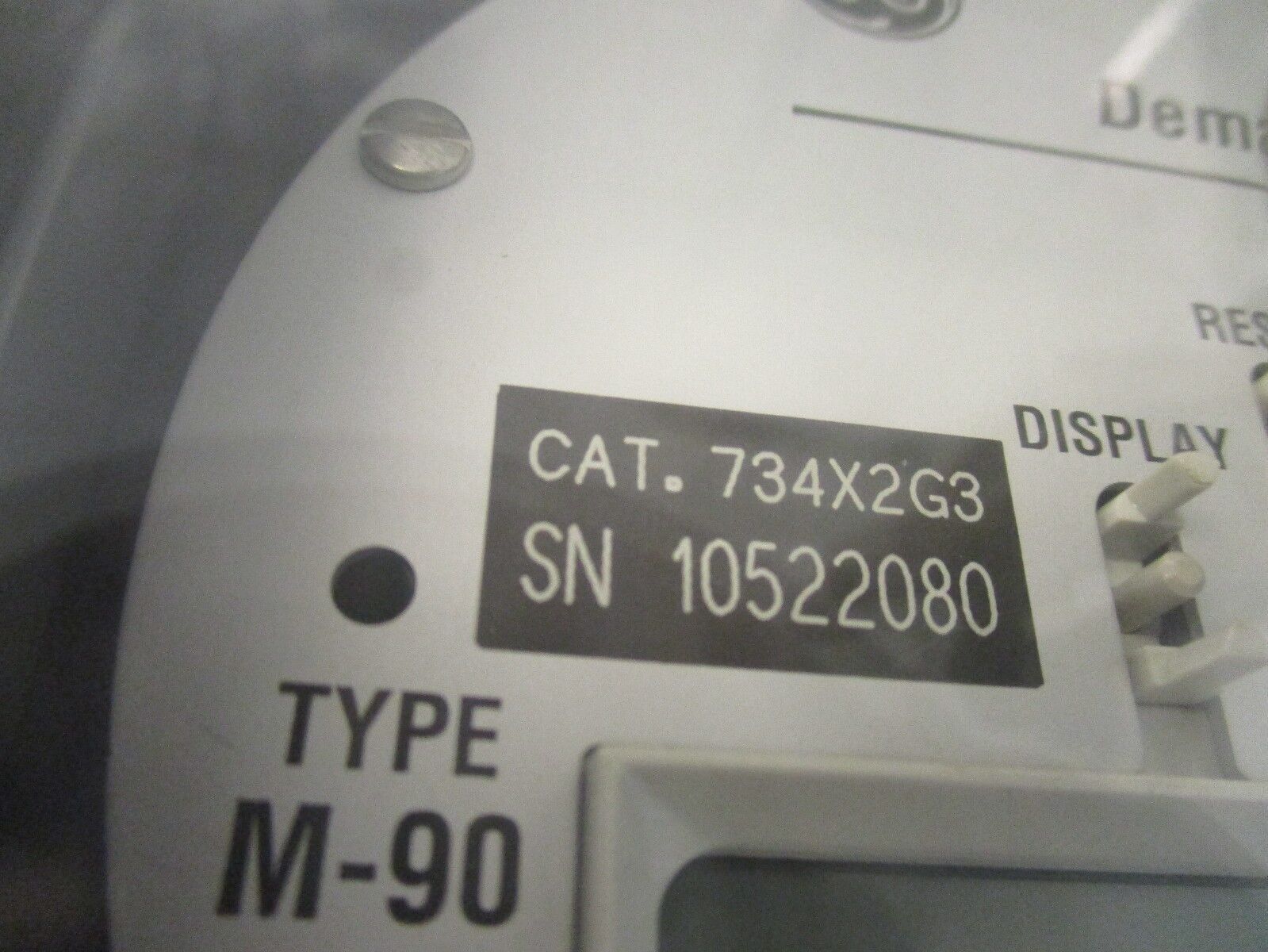 GE Type M-90 Watthour Demand Register 734X2G3 240V 4w Used