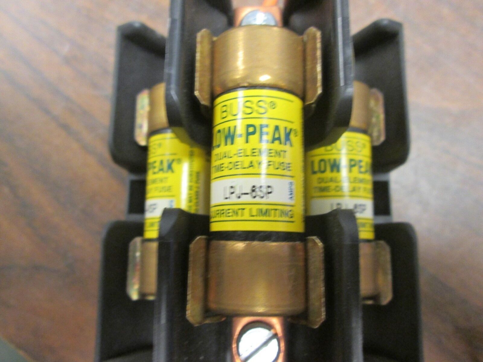 Buss Fuseblock JP60030-3CORA 30A 600V 3P w/ 6A Fuses Used