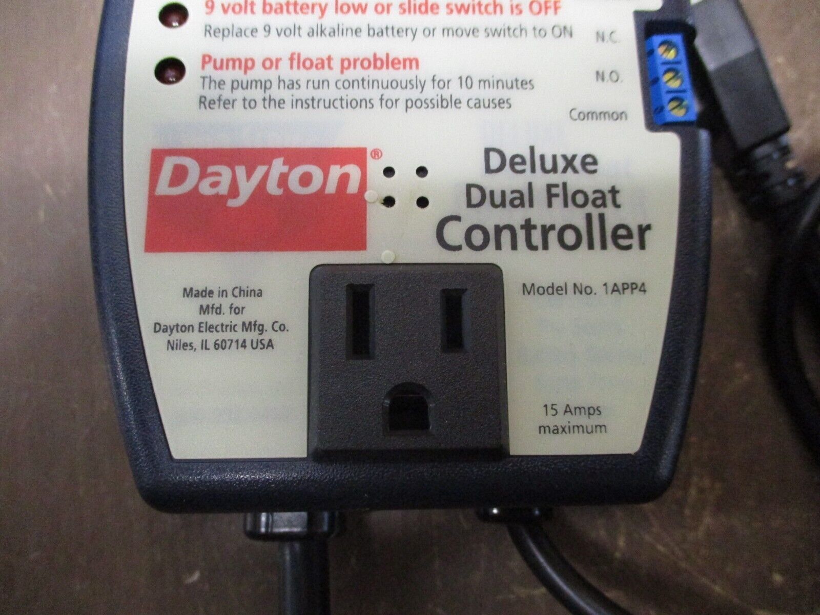 Dayton Dual Float Switch & Controller 1APP4 New Surplus