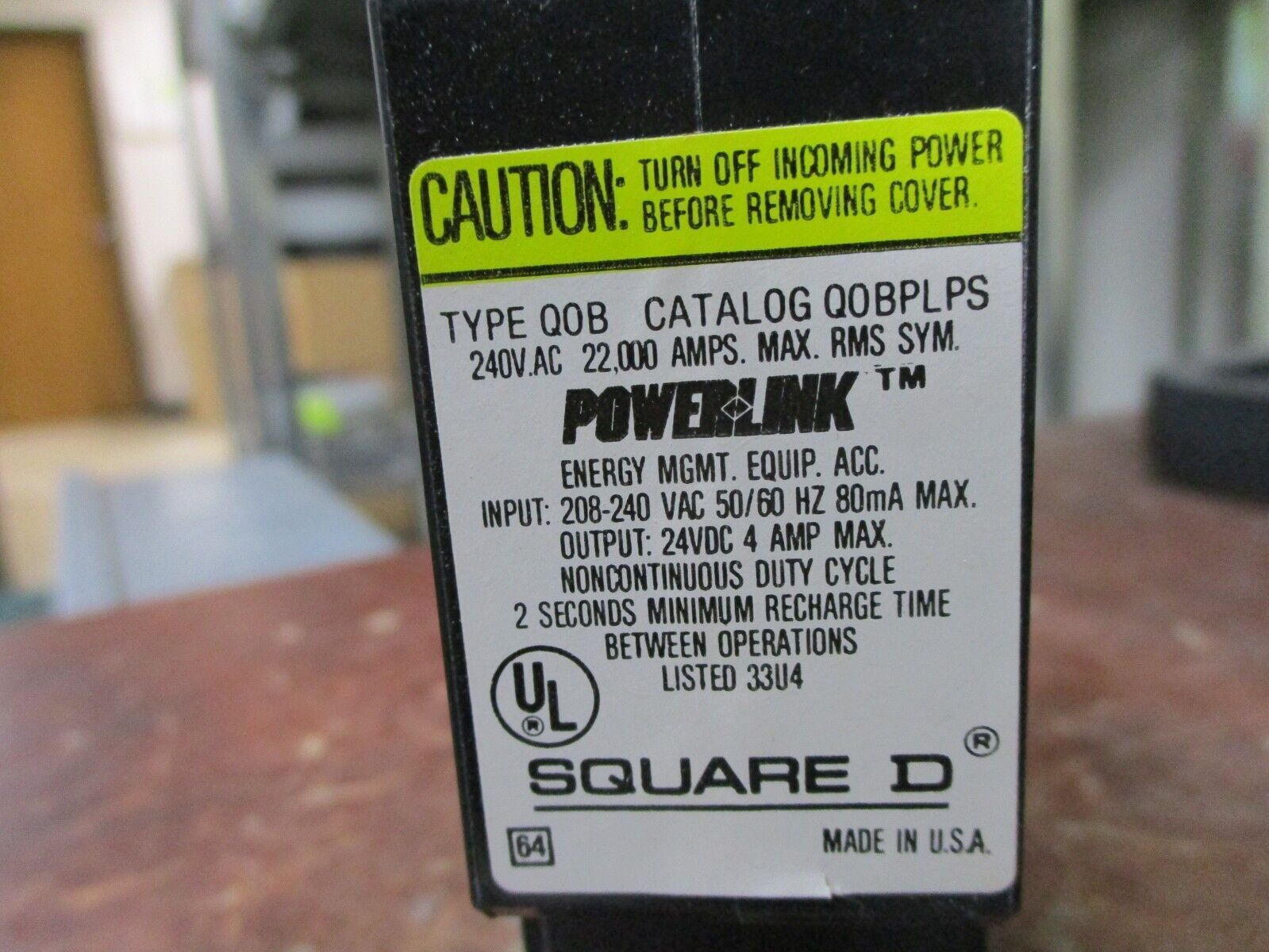 Square D Power Supply QOBPLPS For Powerlink Remote Controlled Circuit Breaker