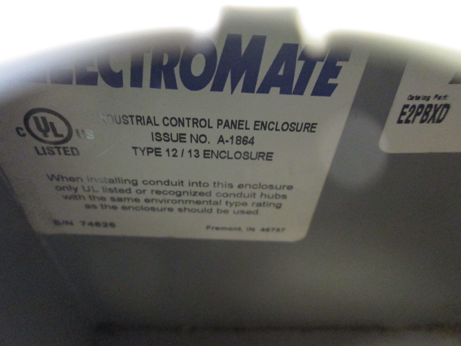 Rittal Push Button Station E2PBXD 2-Hole Used