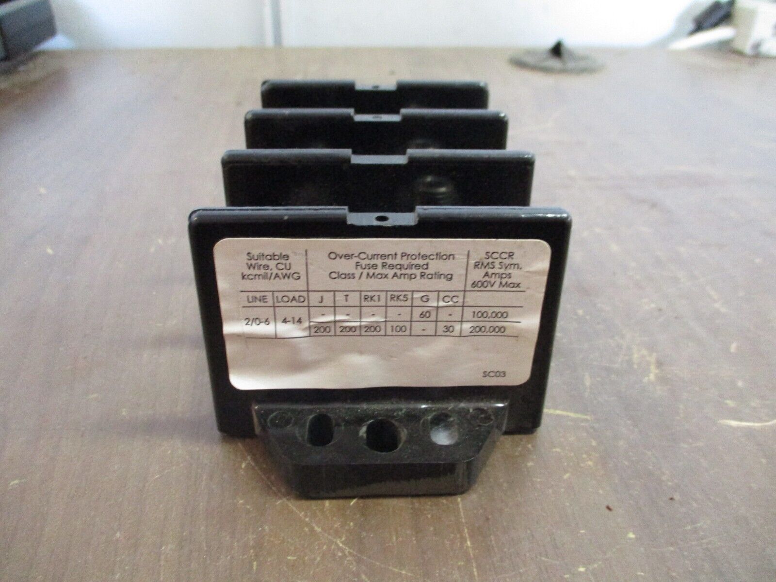 Marathon Power Distribution Block 1403401 2 175A 600V 3P Line:2/0-6,8,10-14 Used