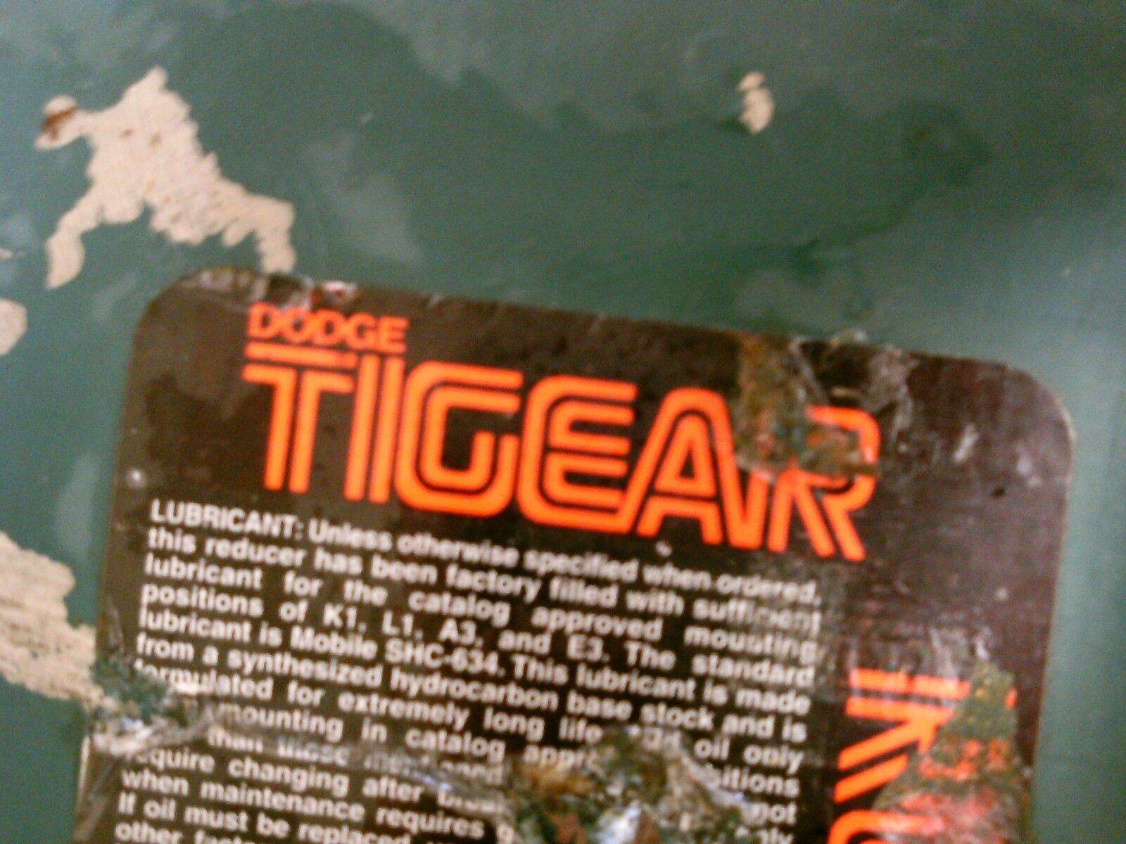 Dodge Tigear Reducer Q350B025M140L1 3.19HP In 2308 In/Lb Torque Out 1750RPM In