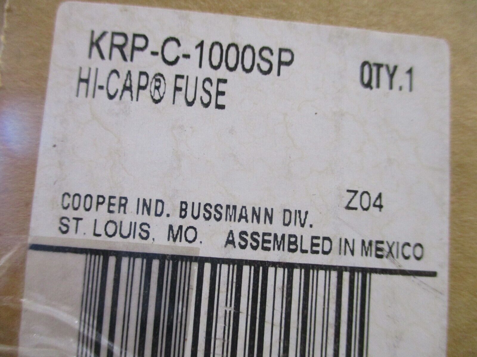 Cooper Bussman Hi-Cap Fuse KRP-C-1000SP 1000A 600V New Surplus