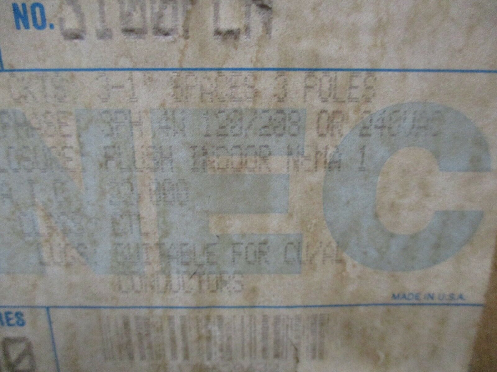 Westinghouse Load Center 3100FLN 100A 120/208/240V 3Ph 4W *No Box* New Surplus