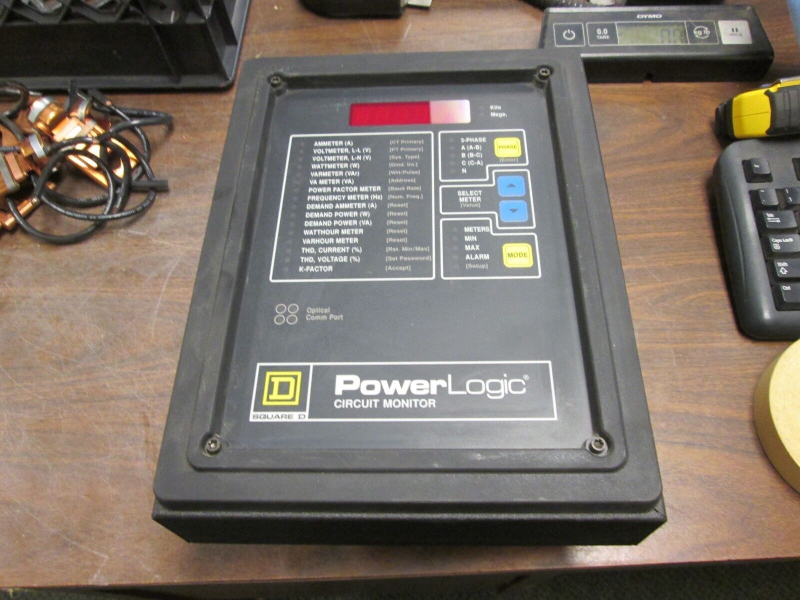 Square D Power Logic Circuit Monitor 3020 CM-2250 100-264 VAC 50/60Hz Used