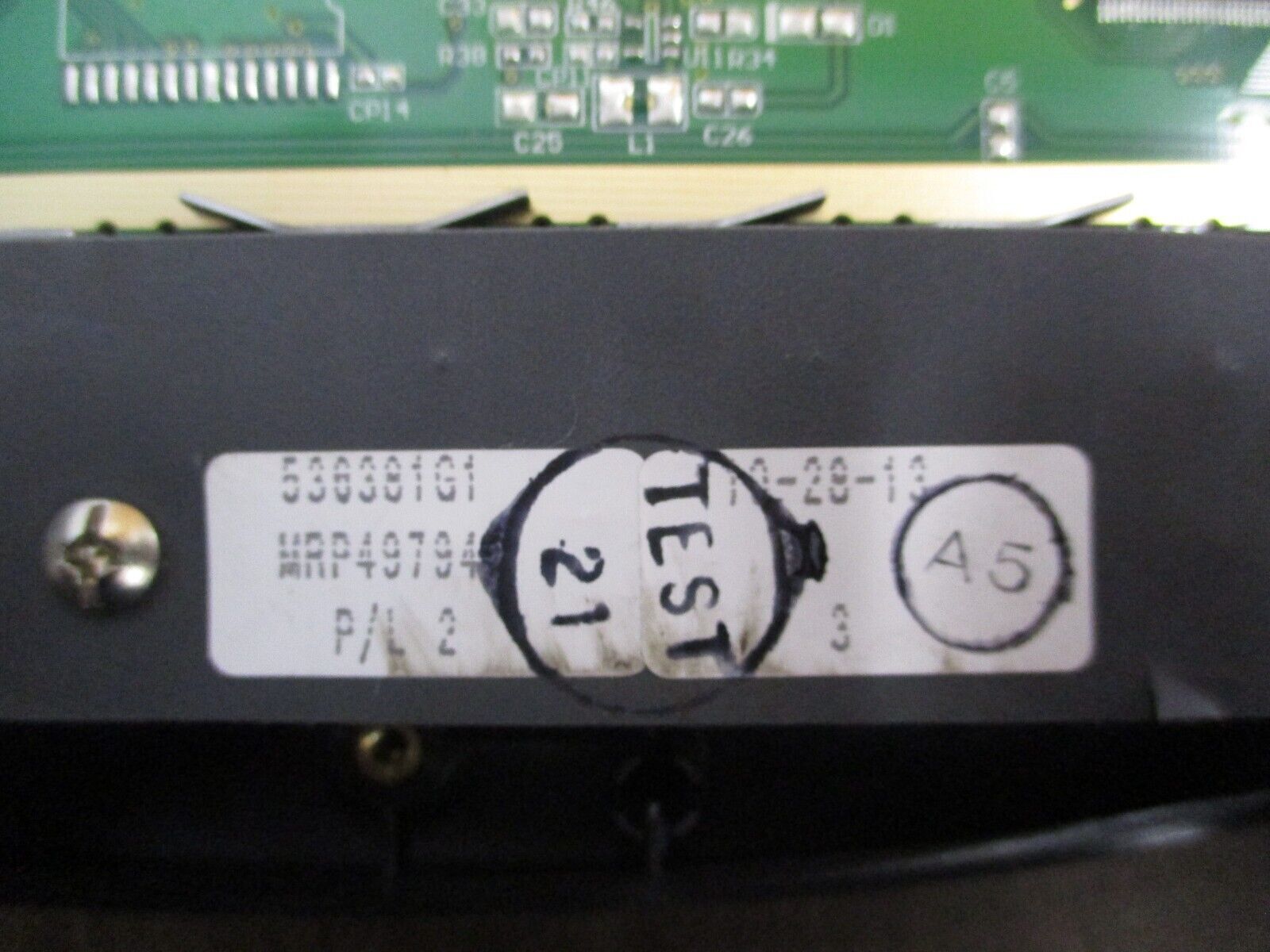 Liebert Control Panel 536381G1 P/L 2 Used