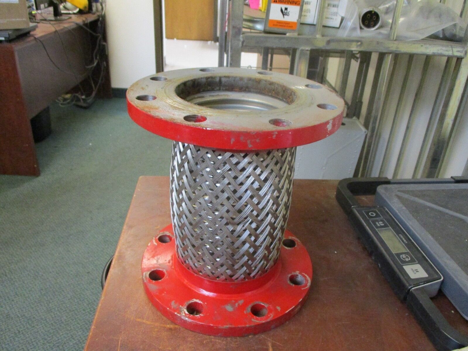 Flanged Braided Flexible Connector Diameter: 5" Length: 11" Used