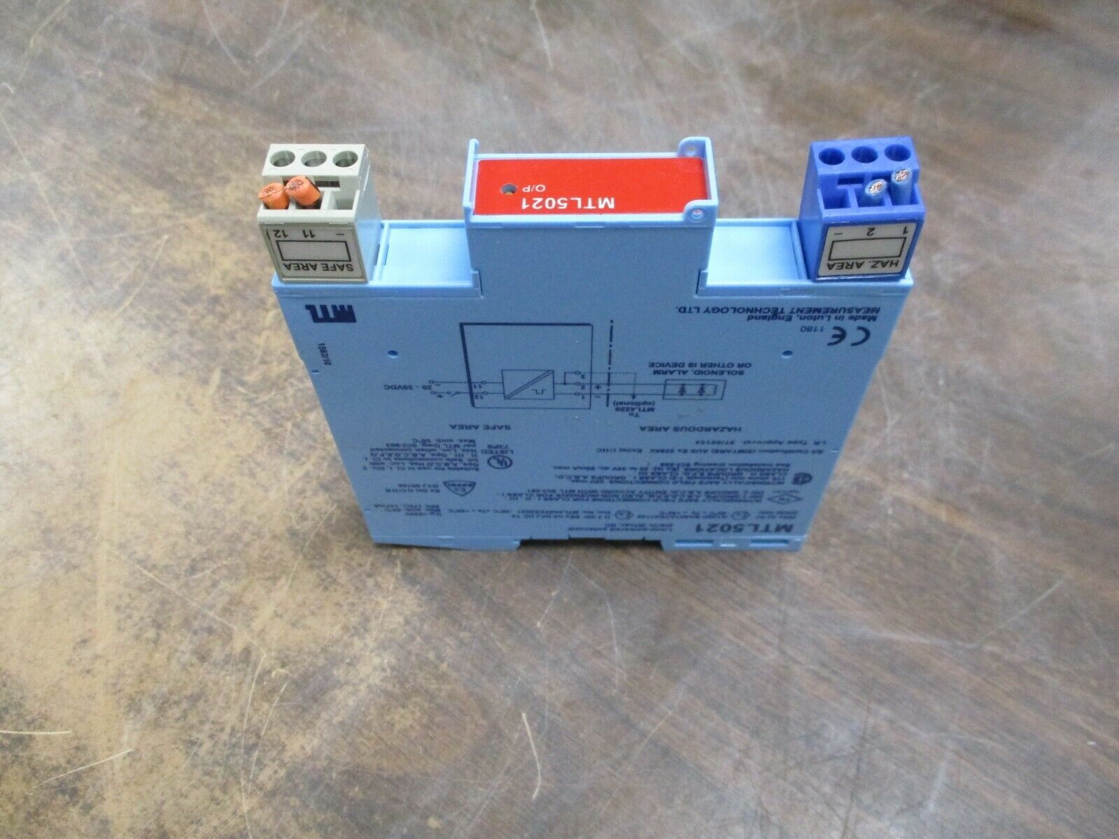 Measurement Technology Loop-Powered Solenoid/Alarm Driver MTL5021 20-35VDC Used
