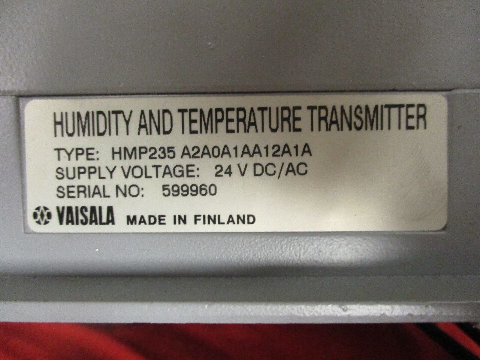 Vaisala Humidity & Temperature Transmitter HMP235 A2A0A1AA12A1A 24V AC/DC Used