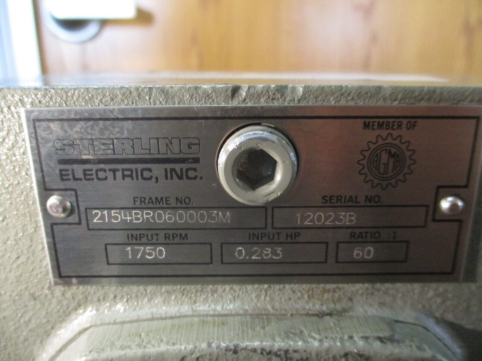Sterling Electric Reducer 2154BR060003M Ratio 60:1 0.283 HP 1750 RPM In *No Box*