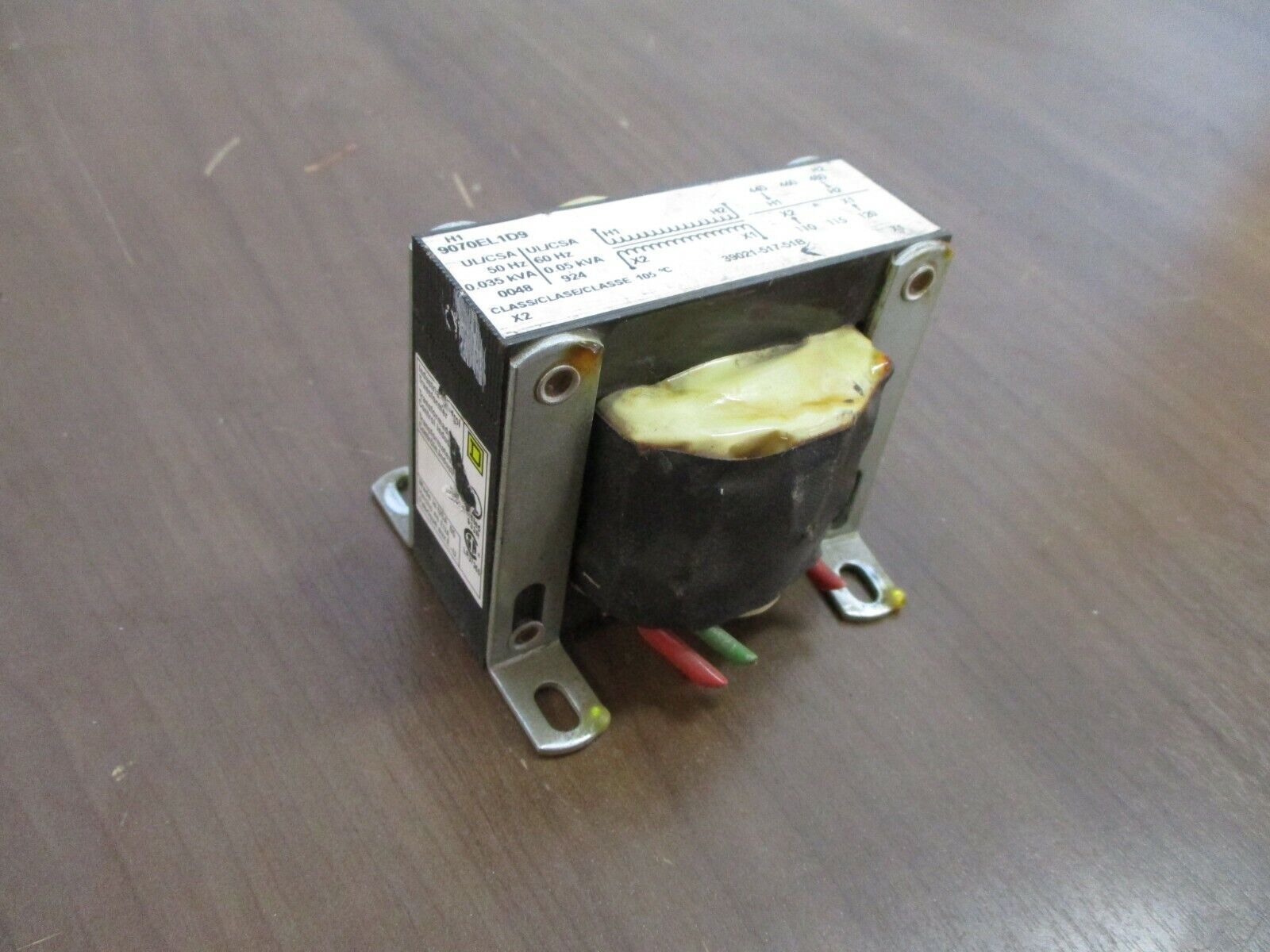 Square D Control Transformer 9070EL1D9 0.05kVA Pri: 480V Sec: 120V 60Hz Used