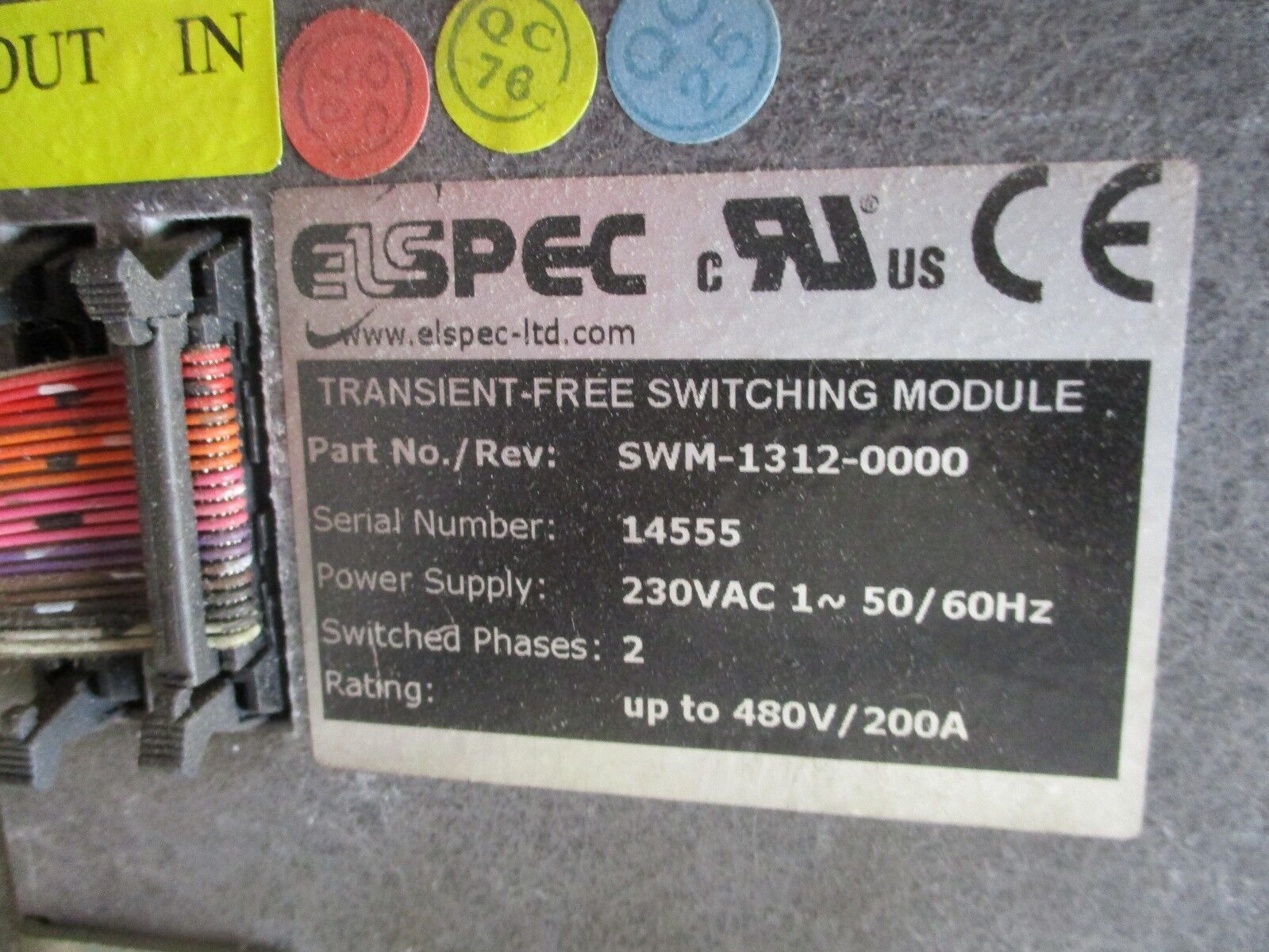 Elspec Transient-Free Switching Module SWM-1312-0000 Used