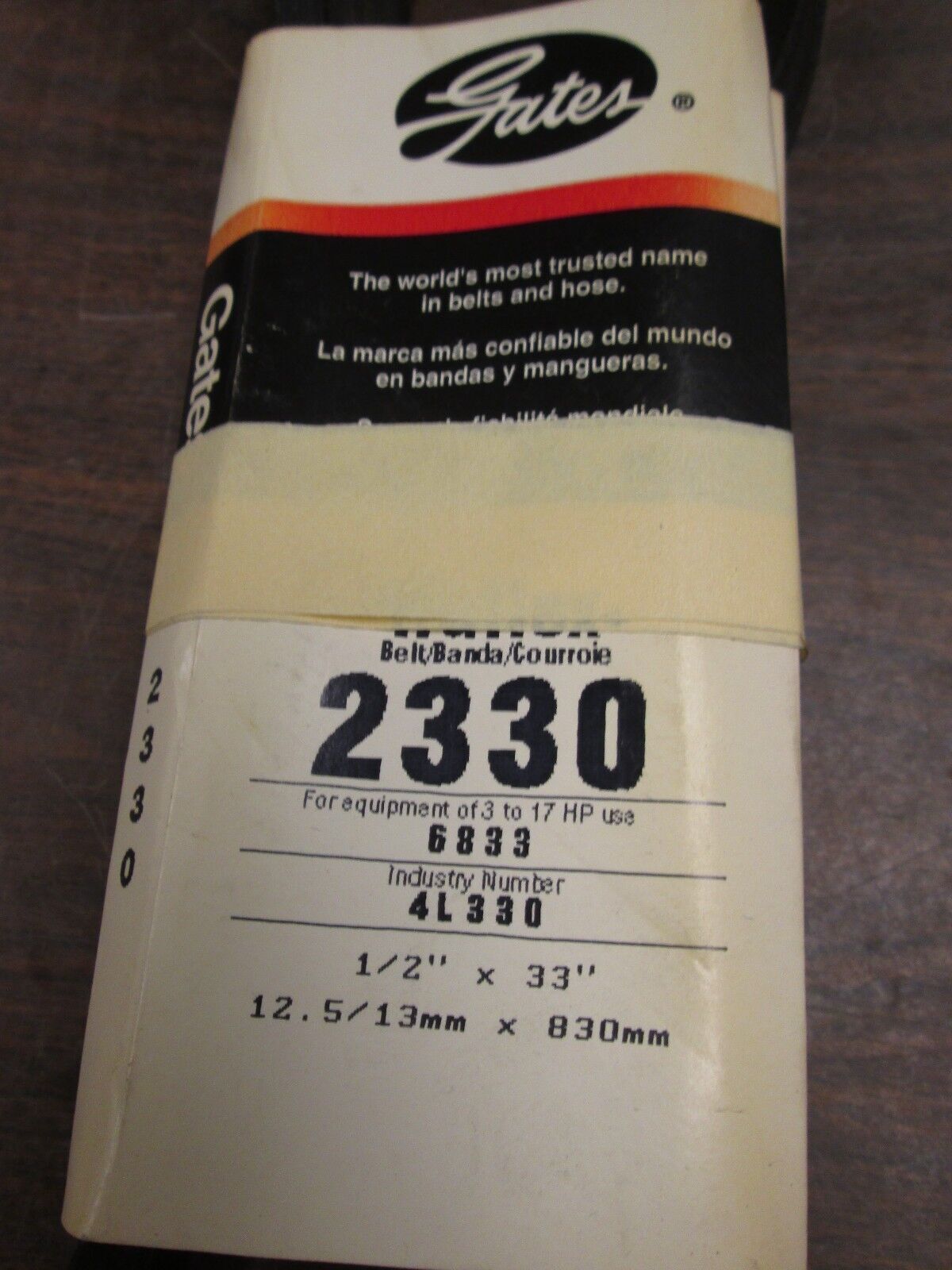 Gates Truflex V-Belt 4L330 2330 1/2" x 33" Lot of 4 New Surplus