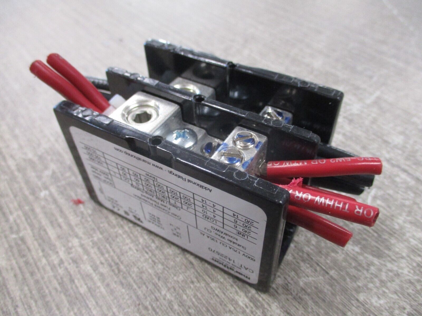 Marathon Power Distribution Block 1422570 175A 600V 2P Used