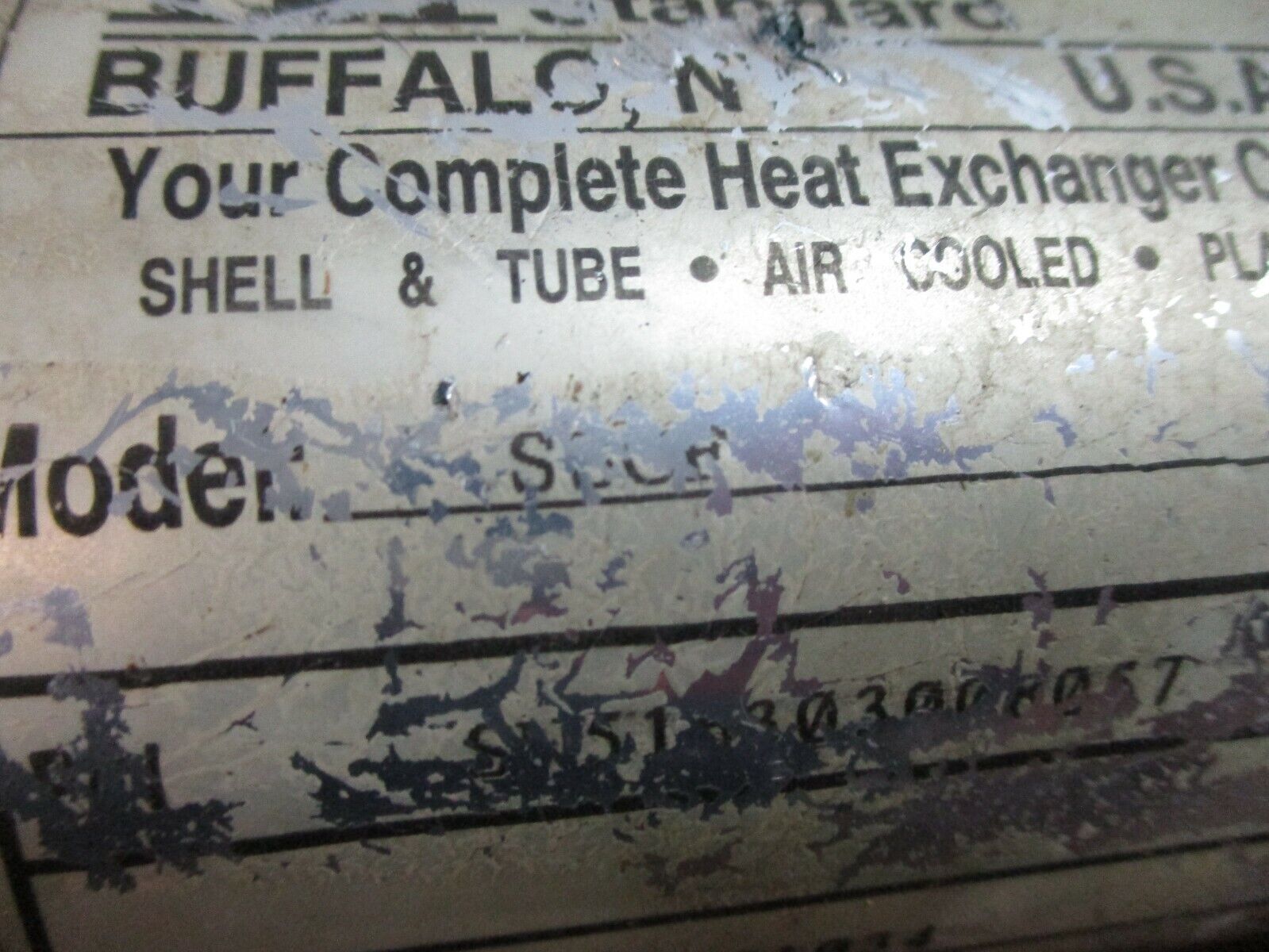 ITT Heat Exchanger SSCR Shell: 300PSI/300°F Tube: 150PSI/300° F Used
