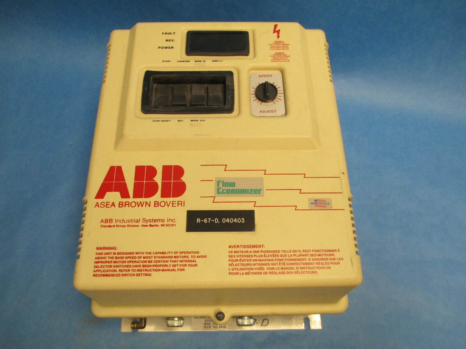ABB V022 Motor Drive V02202A09 Used