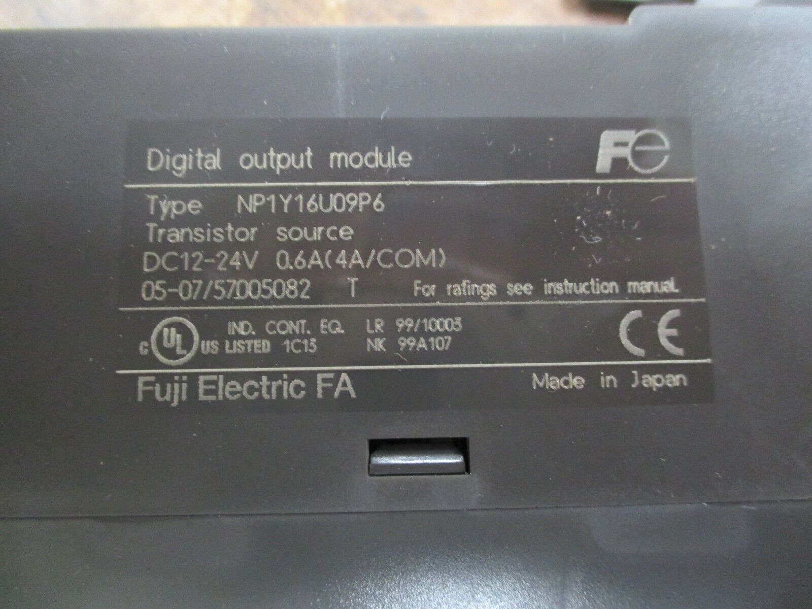 Fuji Electric Digital Output Module NP1Y16U09P6 12-24VDC 0.6A, Used