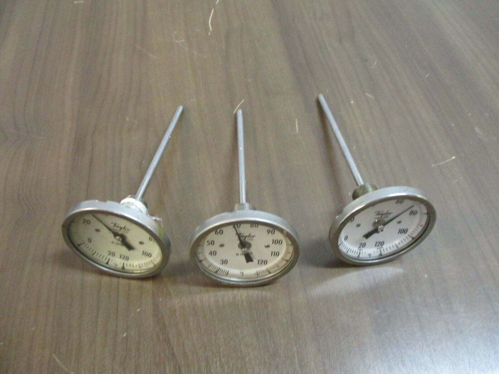 Taylor Bi-Therm Thermometer Range: 20-120°F 6" Stem *Lot of 3* Used