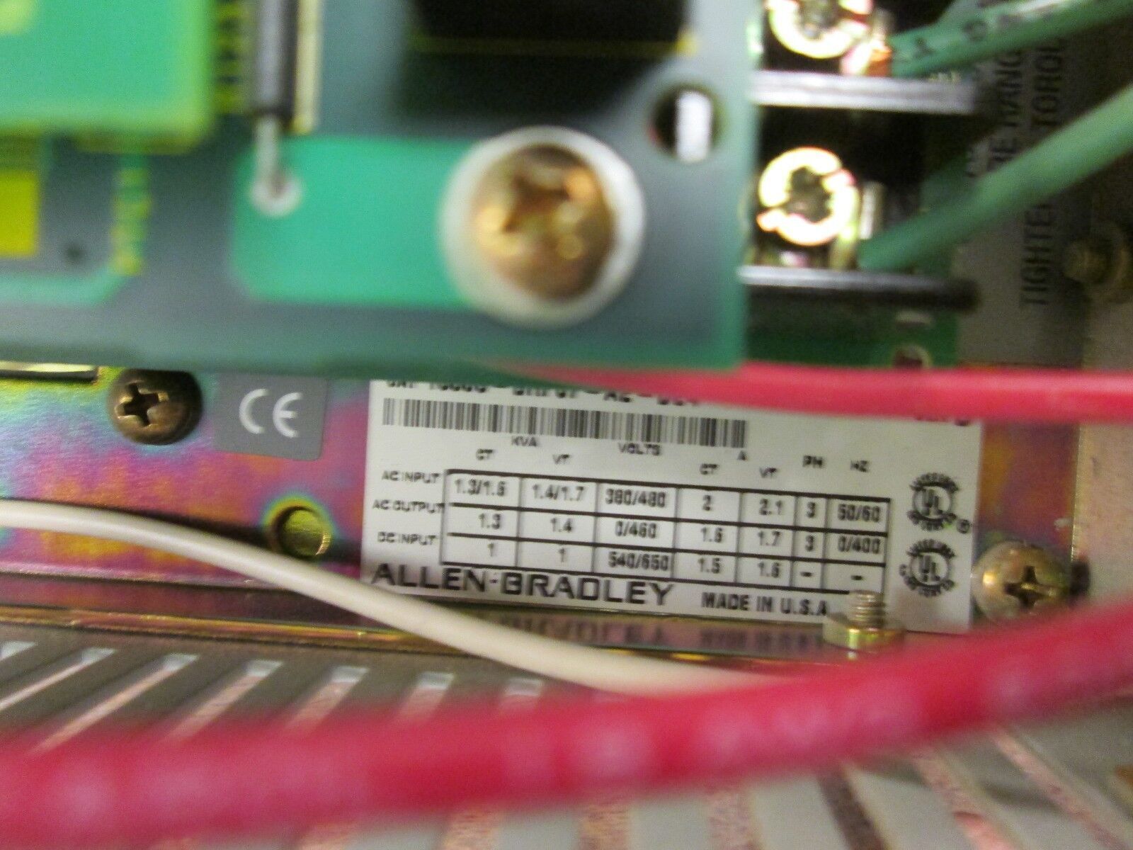 Allen-Bradley 1336 Plus II AC Drive w/ L6 Board 1336S-BRF07-AE-DE4 0.75HP Used