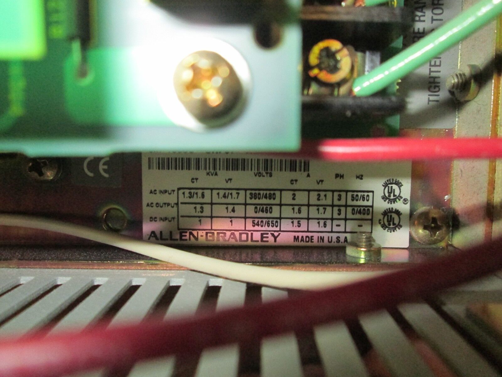 Allen-Bradley 1336 Plus II AC Drive w/ L6 Board 1336S-BRF07-AE-DE4 0.75HP Used