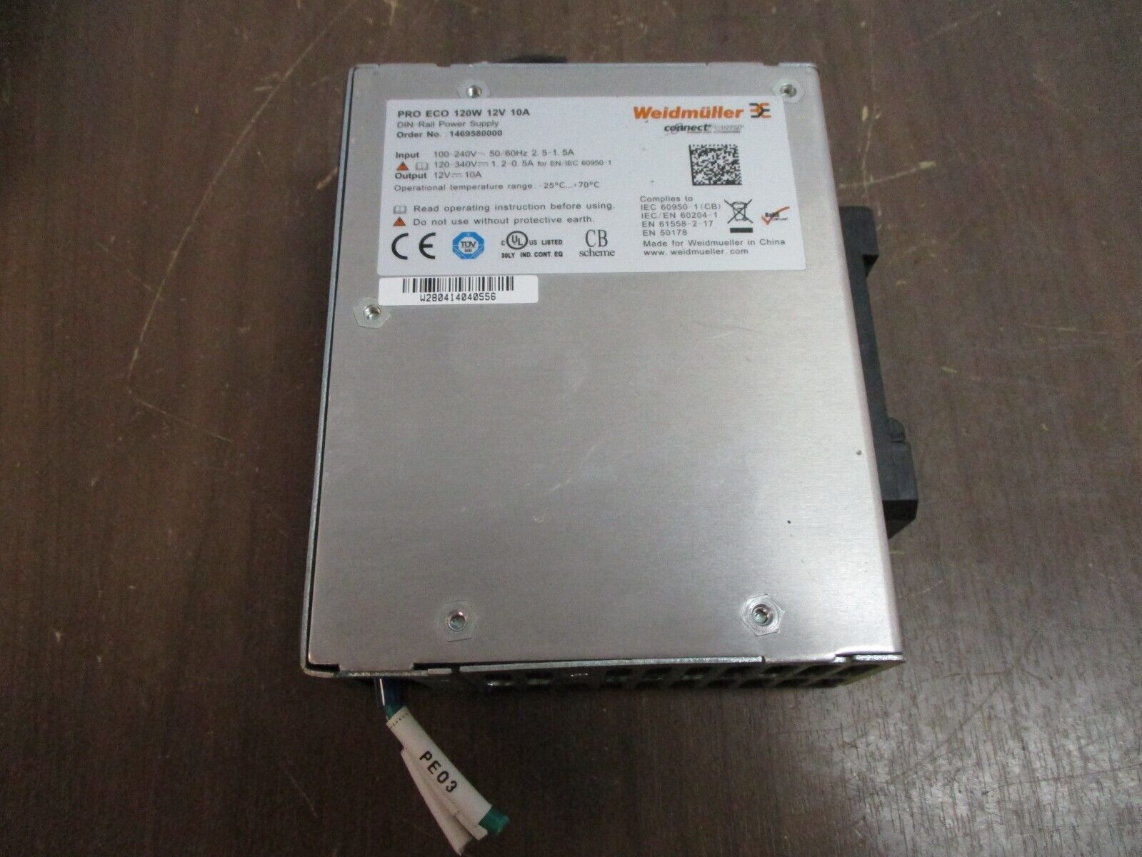Weidmuller ConnectPower Pro ECO DIN-Rail Power Supply 1469580000 120W Used