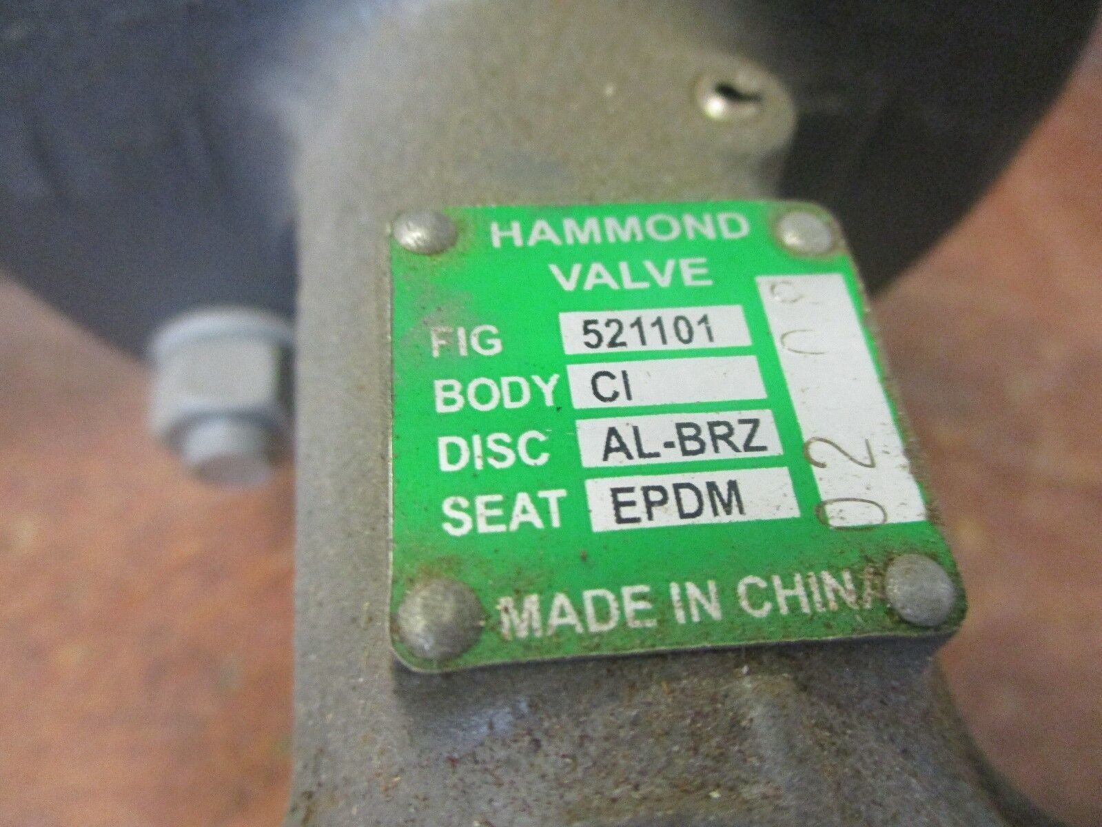 Hammond Butterfly Valve 521101 5" Used