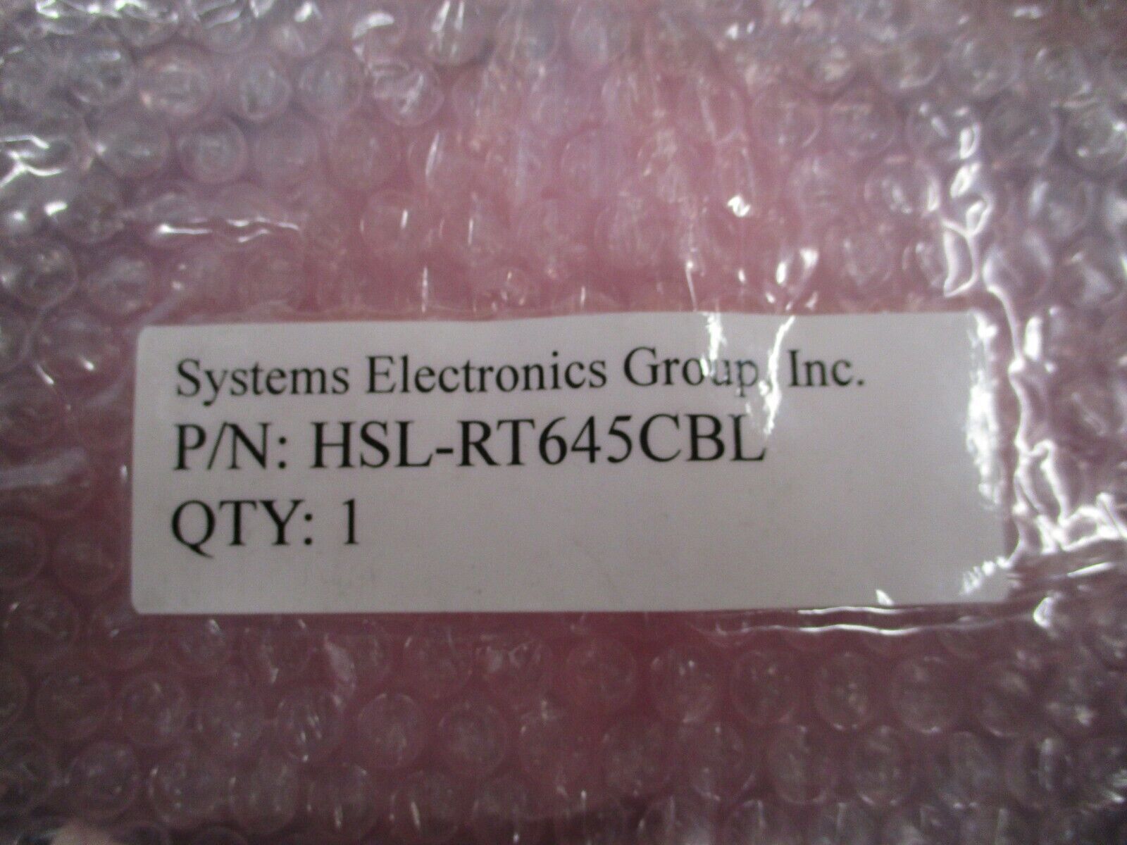 Systems Electronics Cordset HSL-RT645CBL New Surplus