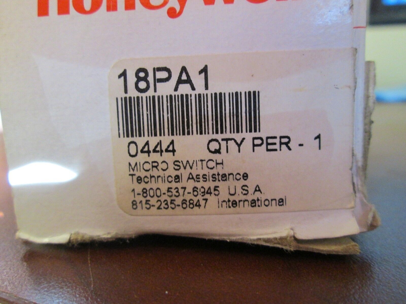 Honeywell Microswitch 18PA1 New Surplus