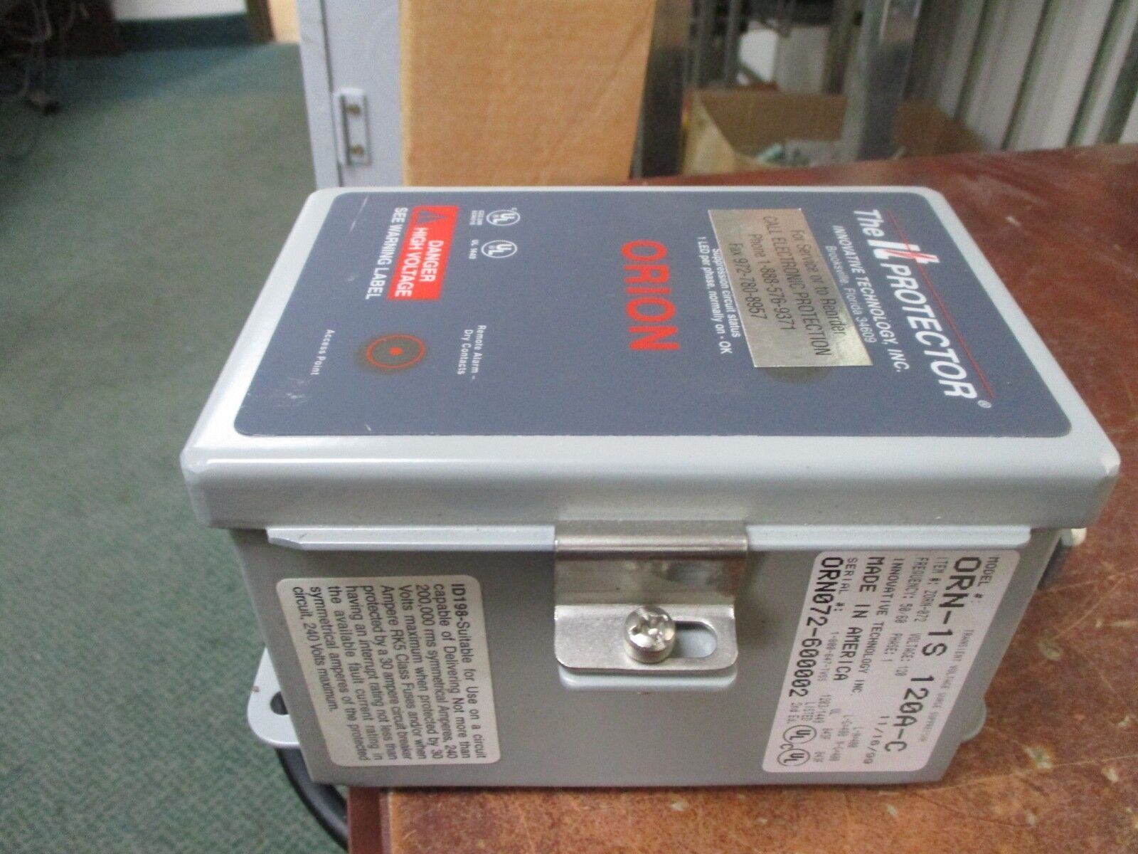 Innovative Technology The IT Protector Orion Surge Suppressor ORN-1S 120A-C Used