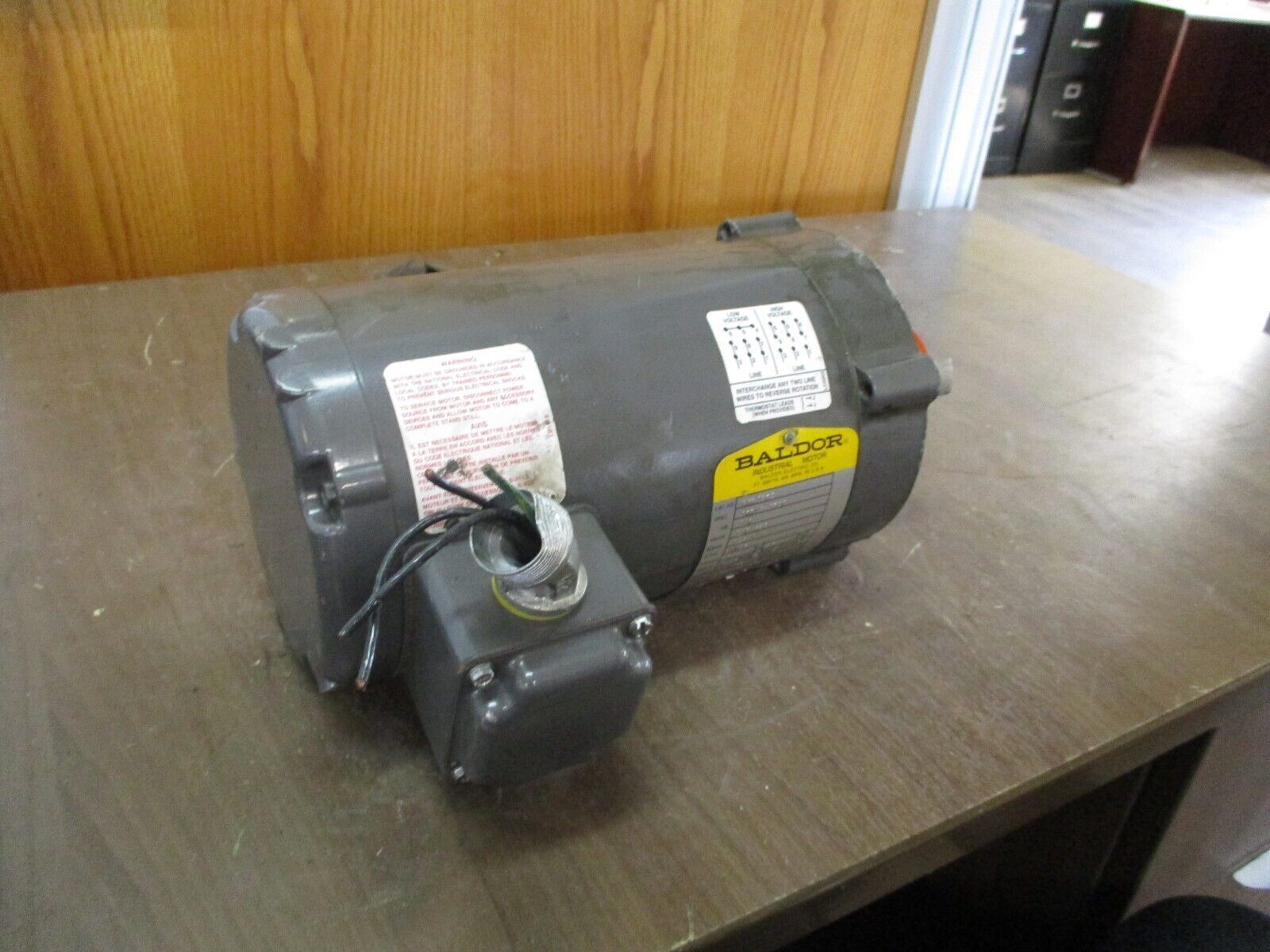 Baldor Motor VNM3542 3/4HP 1800RPM 230/460V 2.6/1.3A 60Hz 3Ph Used