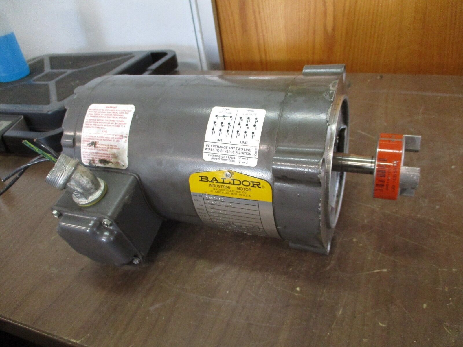 Baldor Motor VNM3542 3/4HP 1800RPM 230/460V 2.6/1.3A 60Hz 3Ph Used