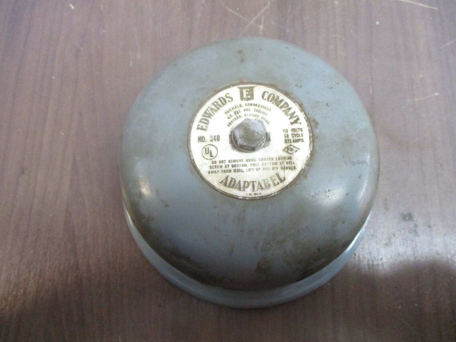 Edwards Adaptabel Alarm Bell 340 115V 60Hz Used
