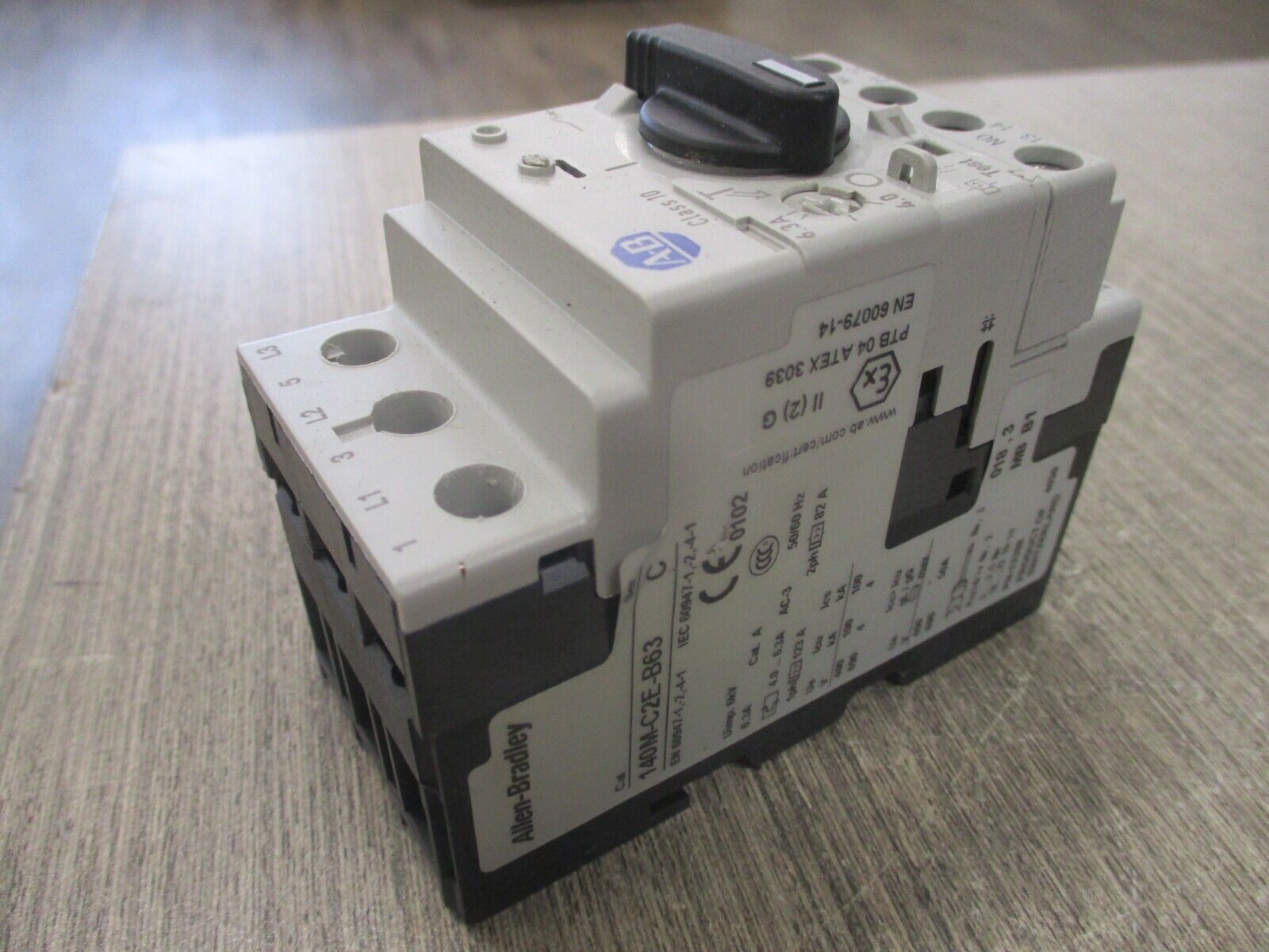 Allen-Bradley Manual Motor Protector 140M-C2E-B63 Ser. C Trip: 4.0-6.3A