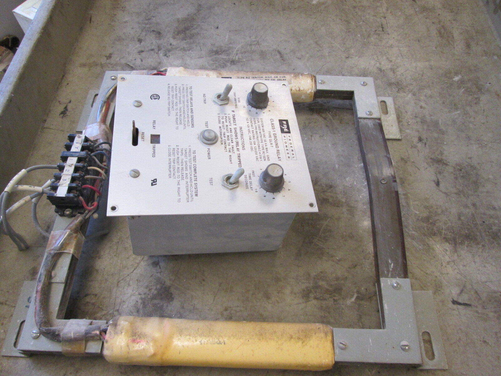 FPE Ground Fault Relay & Sensor GLR-T 50kA 600VAC Type RZ sensor Used